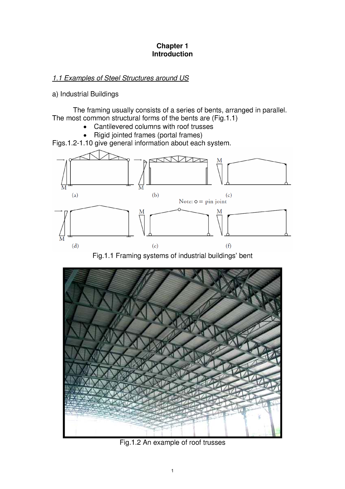 Chapter 1 - Chapter 1 Introduction 1 Examples Of Steel Structures ...