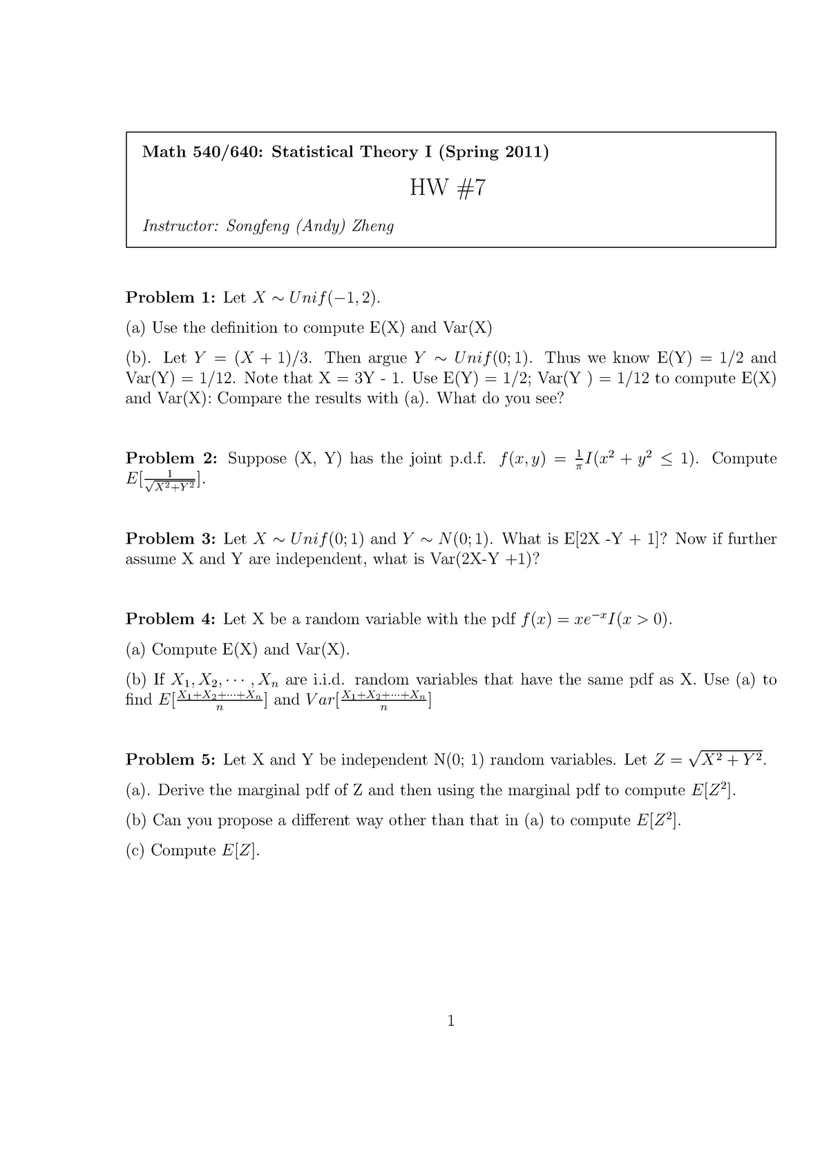 statistical learning homework