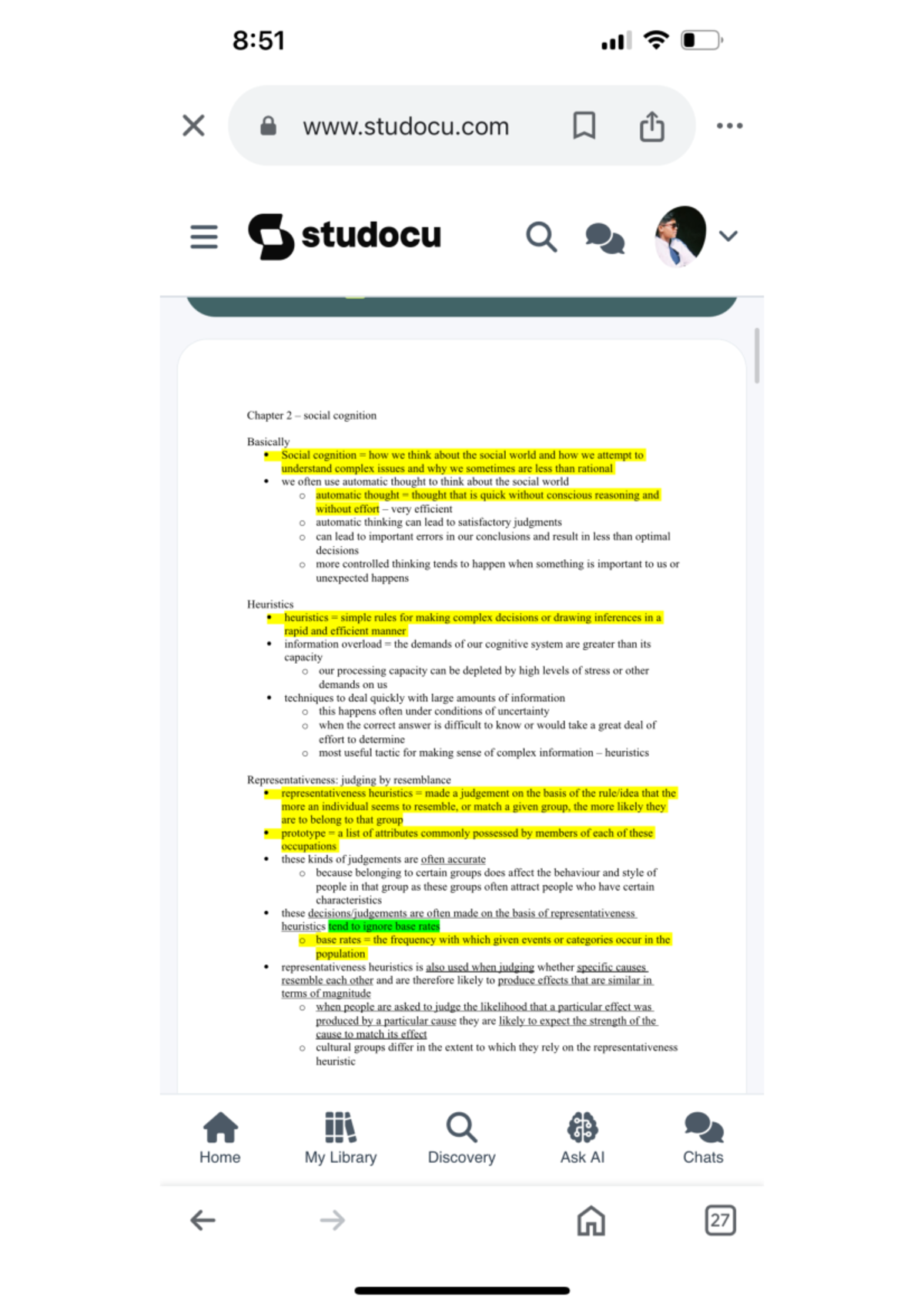 Image to PDF 20240926210818 - 8:51 X studocu Chapter 2 social cognition ...