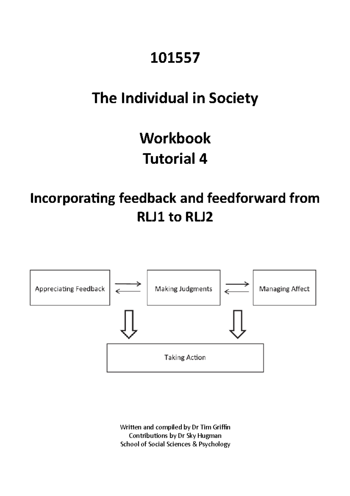 Tutorial 4 Workbook - Applying feedback from RLJ1 to RLJ2-3 - 101557 ...