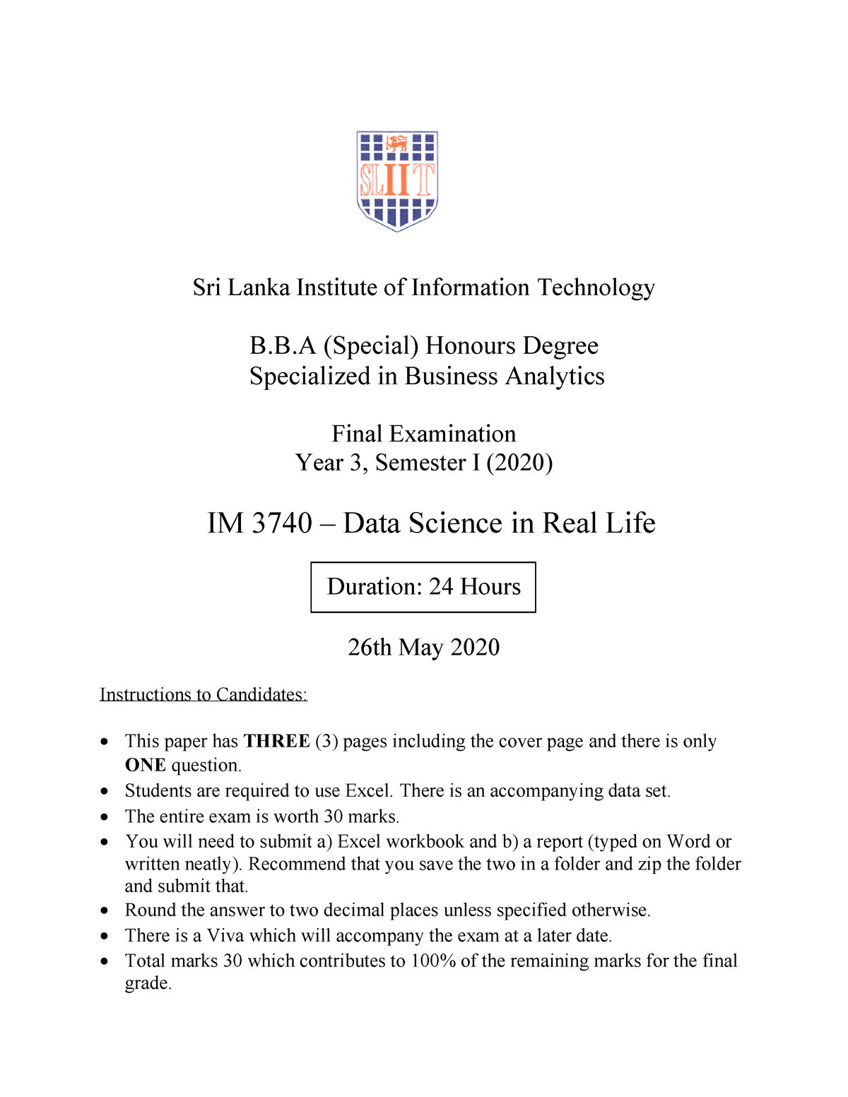 final-exam-2020-sri-lanka-institute-of-information-technology-b-b-special-honours-degree