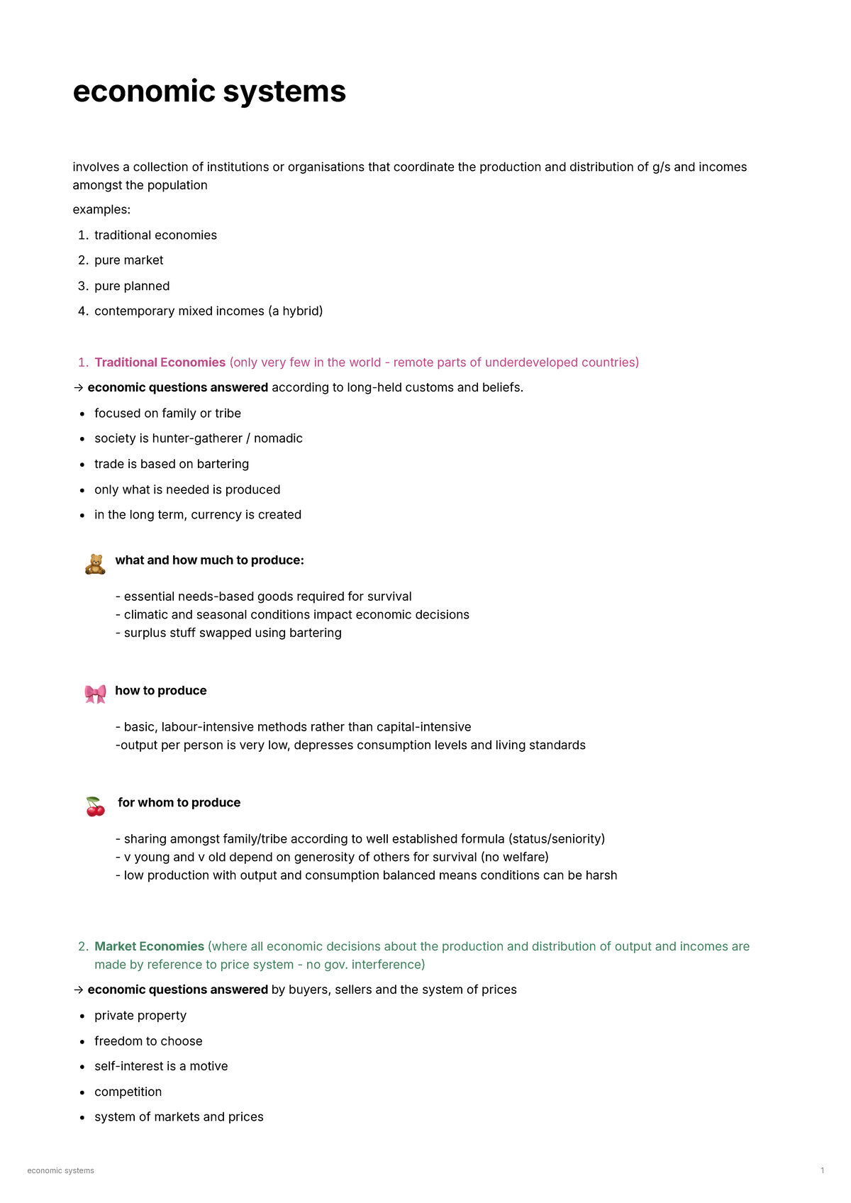 Edonomic systems - economic systems involves a collection of ...