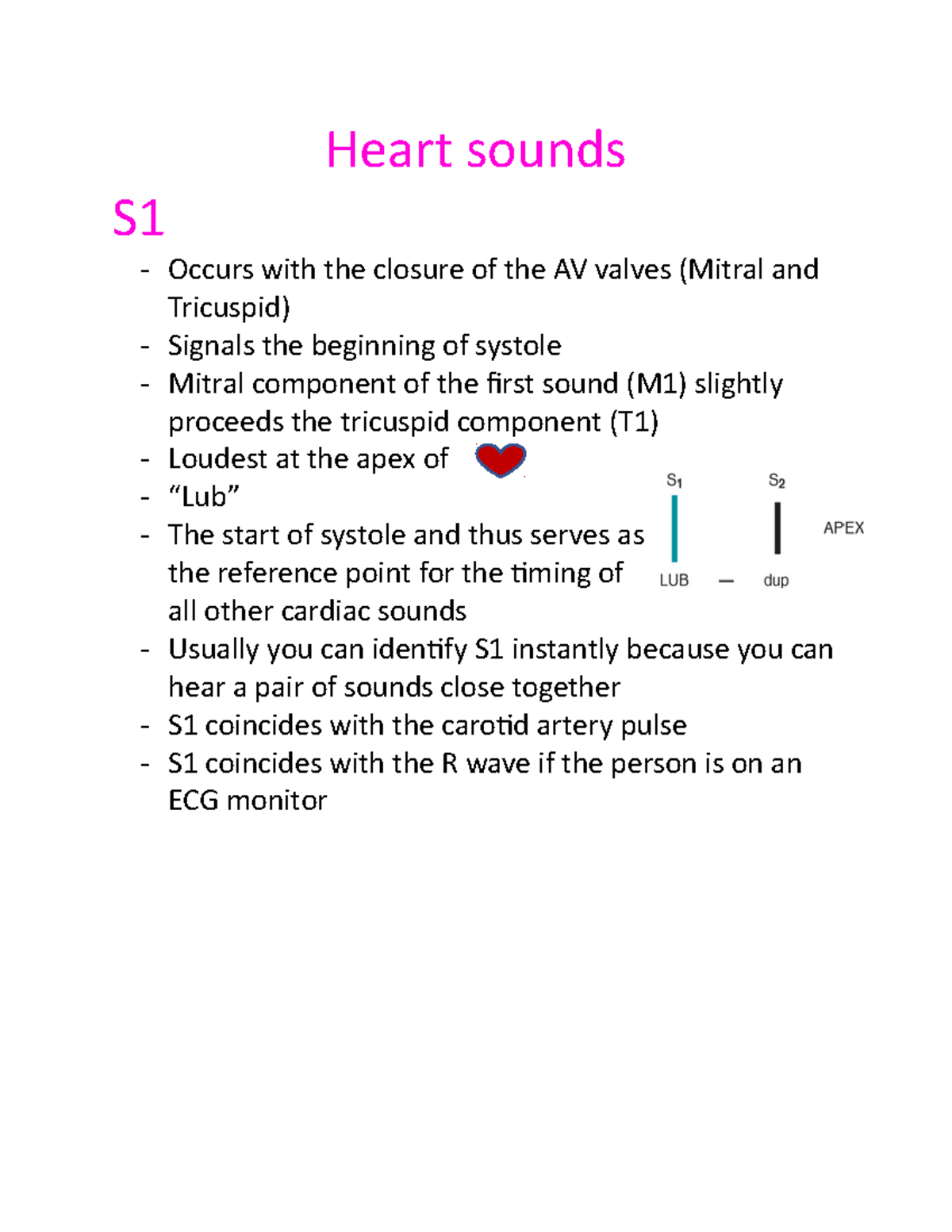 Chapter 20 Heart and NECK Vessels helpful tips for test - NURSI 1140 ...