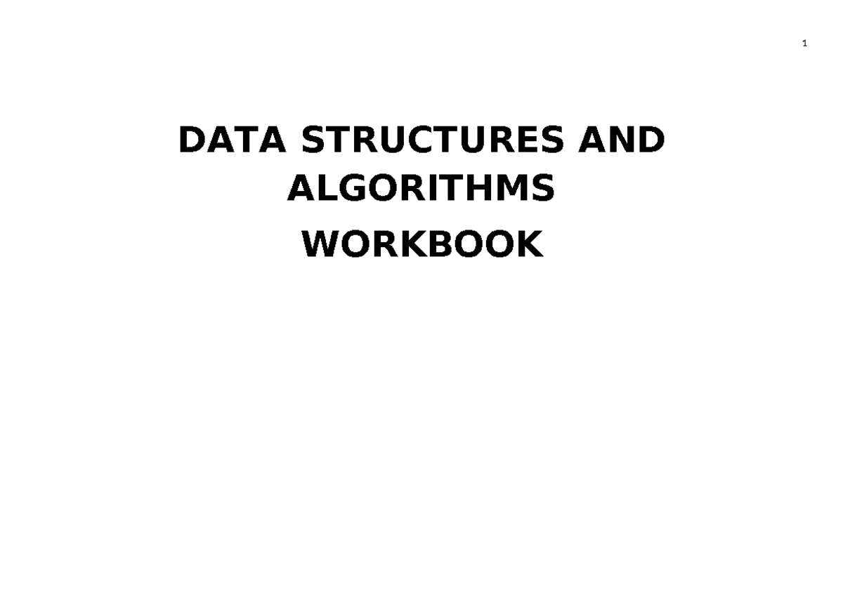 DATA Structures AND Algorithms - DATA STRUCTURES AND ALGORITHMS ...