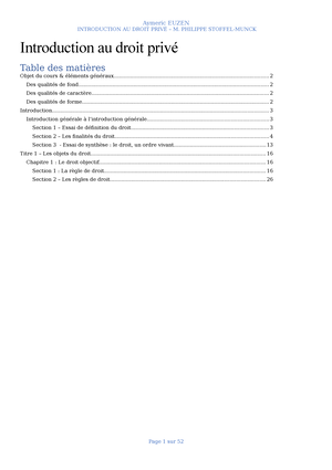 Fiche De Droit Privé - Leçon 1 : Premières Vues Sur Le Droit I. La ...