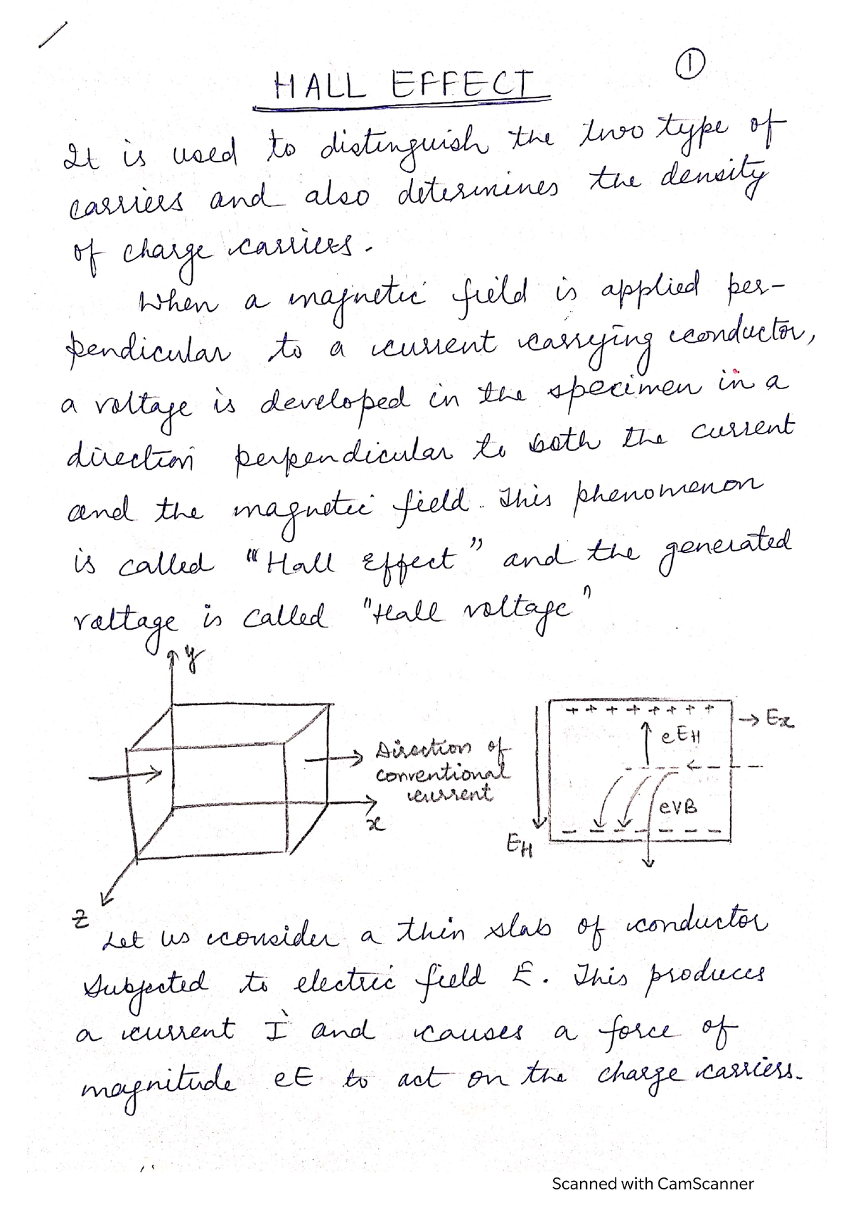 Hall-Effect - Hall Effect - Bsc (H) Physics - Studocu