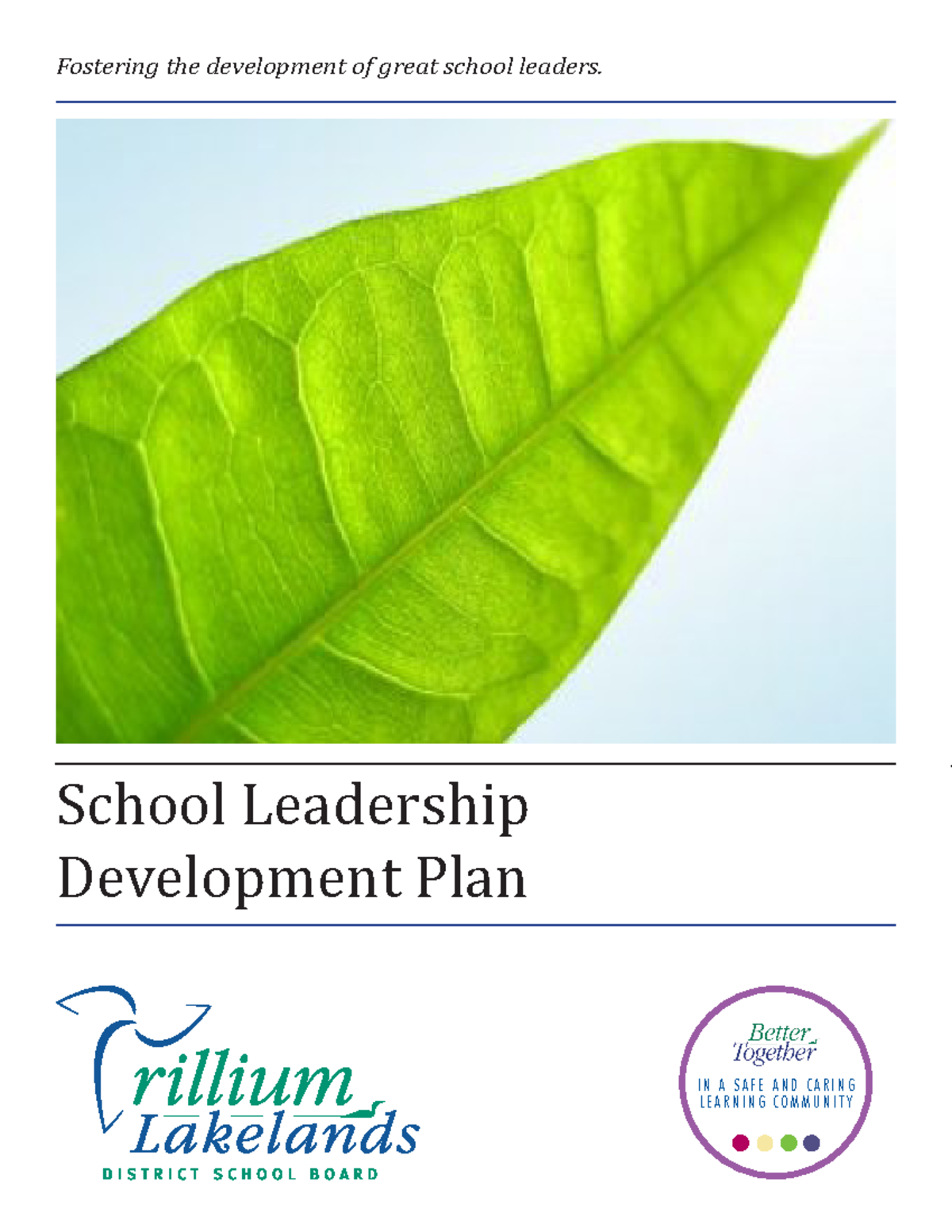 School Leadership Development Plan - School Leadership Development Plan ...