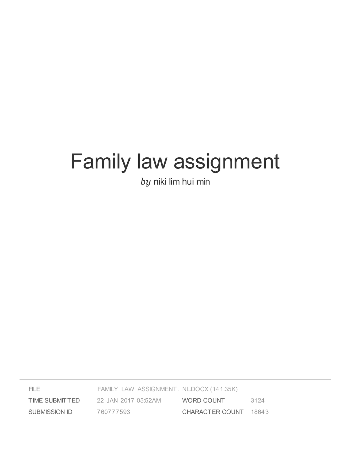 family ethics assignment