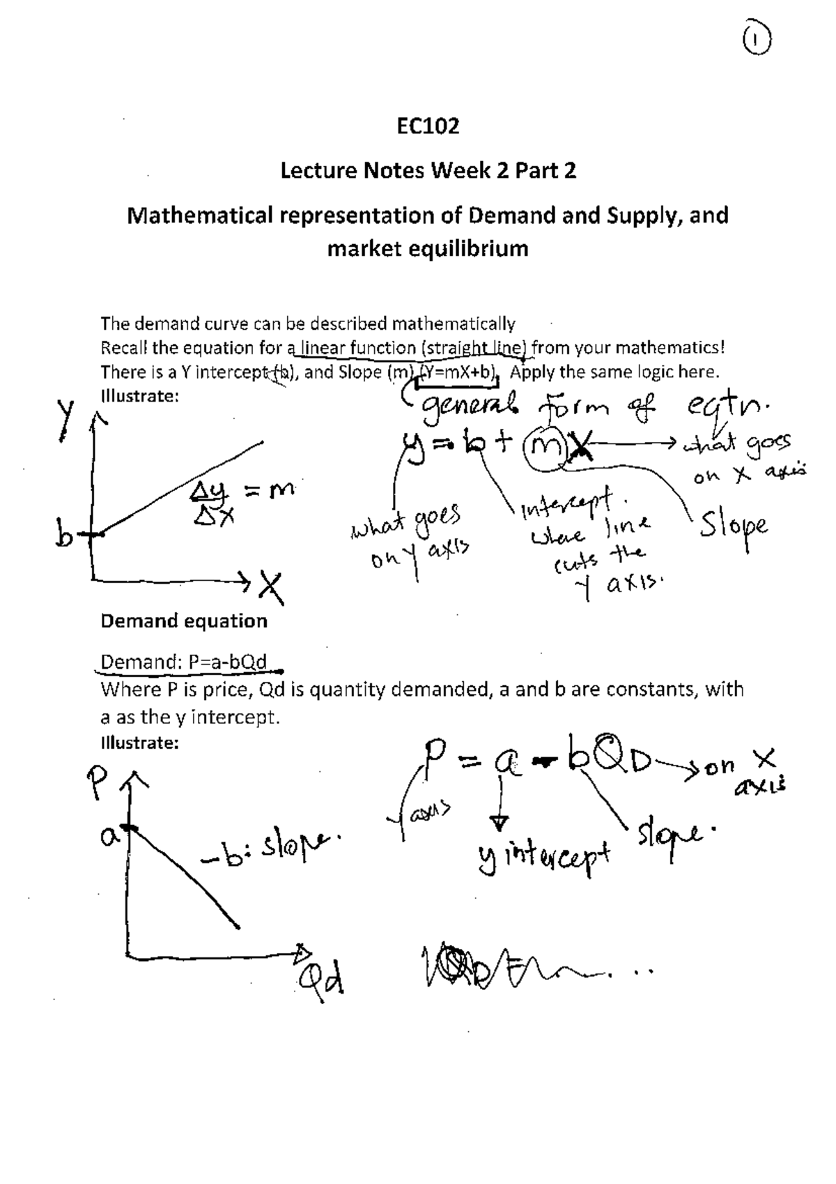 Week 2 lecture part 2 scanned - INTRODUCTION TO MICROECONOMICS - Studocu