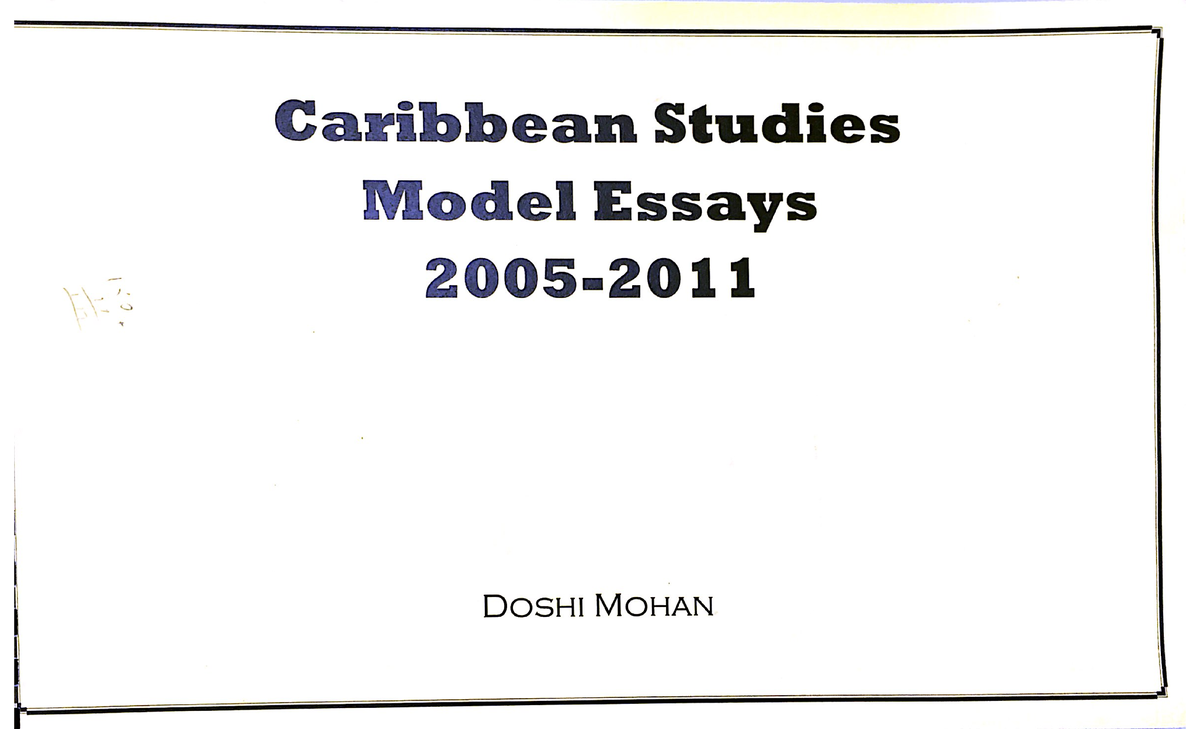 literature review example caribbean studies