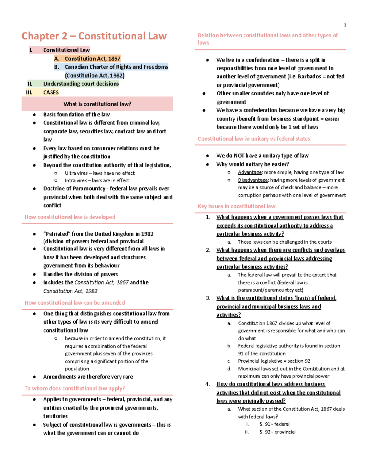 LAW525 Chapter Notes - Summary Law of the marketplace - Chapter 2 ...