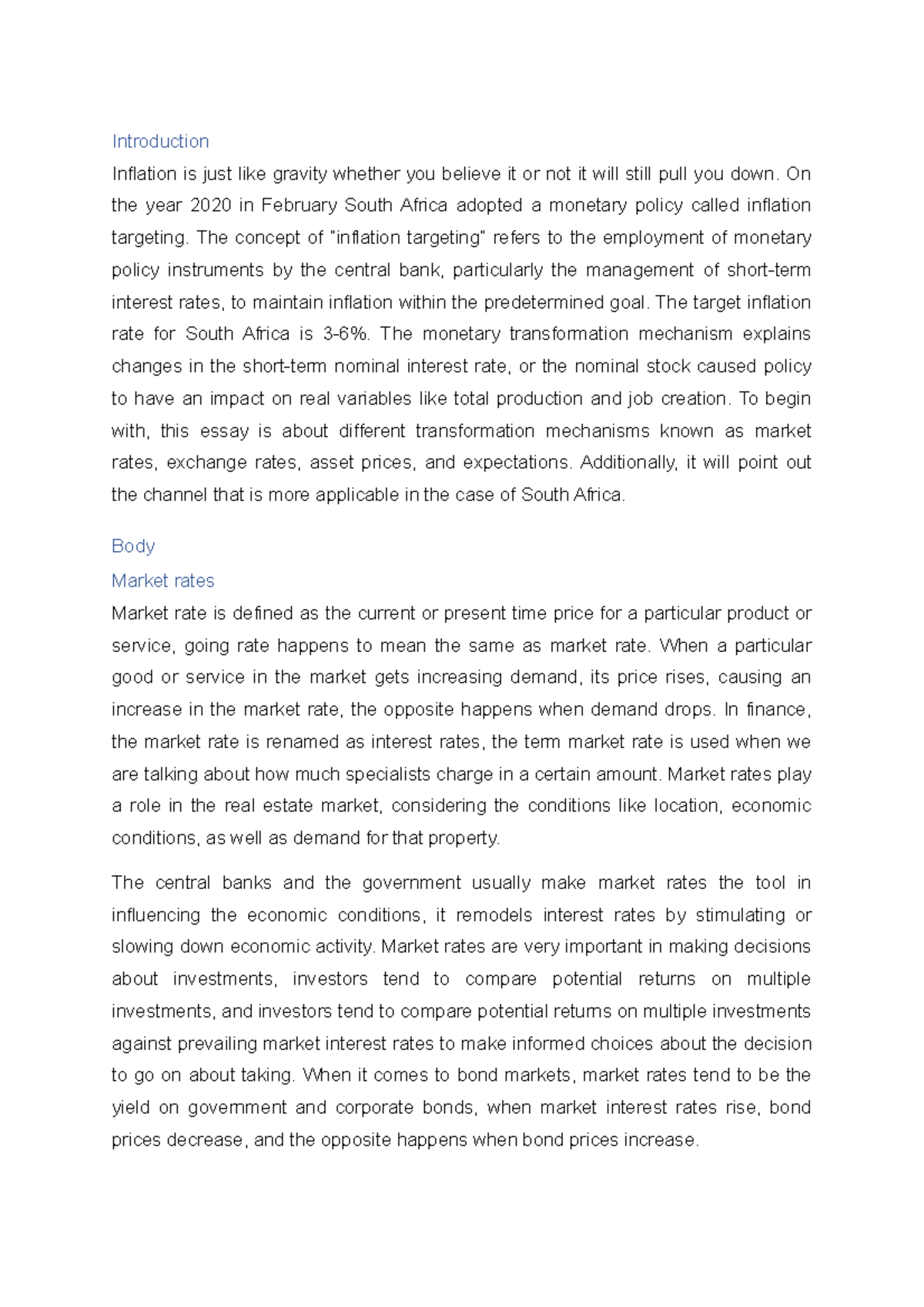 Group 18 eco - Introduction Inflation is just like gravity whether you ...