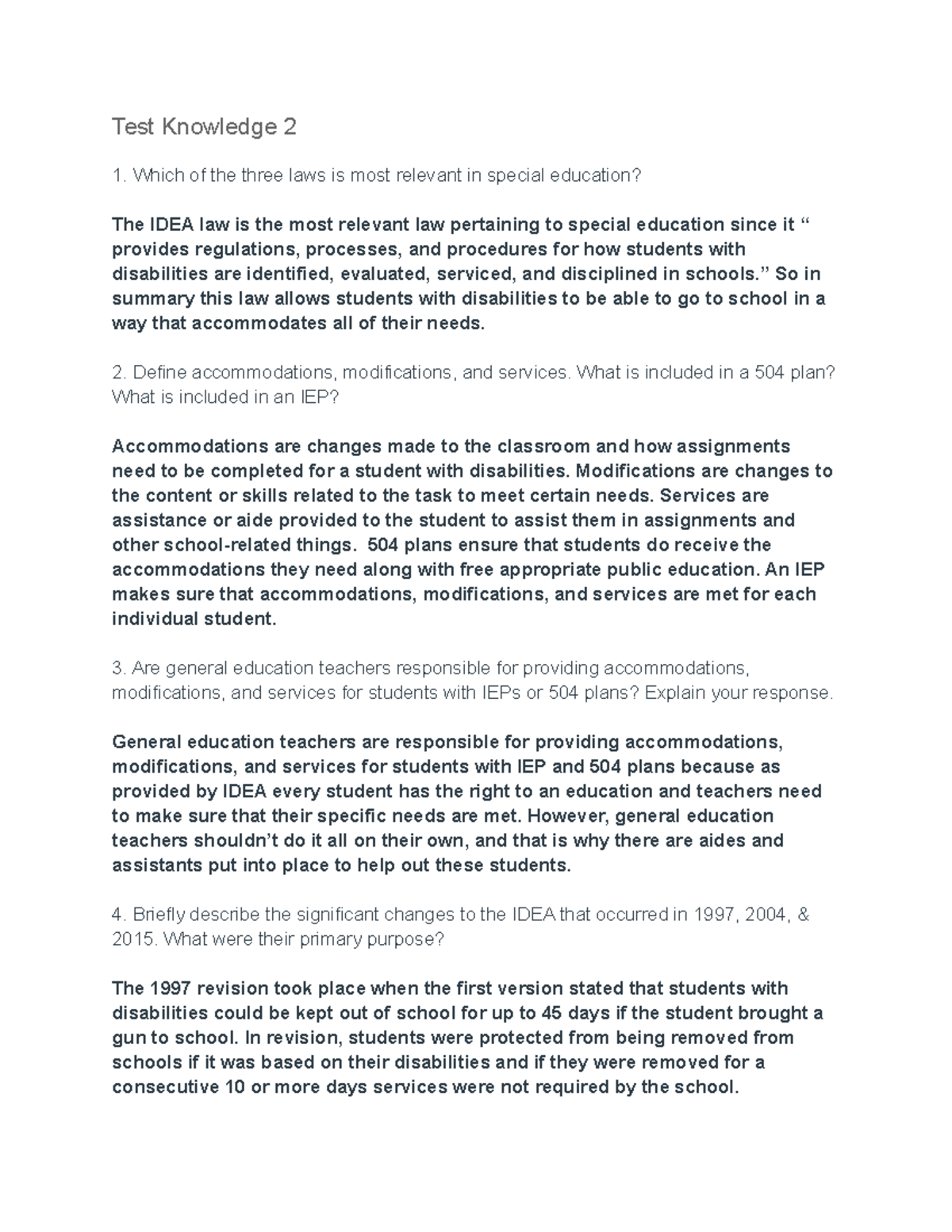 Test Knowledge 2 - From the textbook - Test Knowledge 2 Which of the ...
