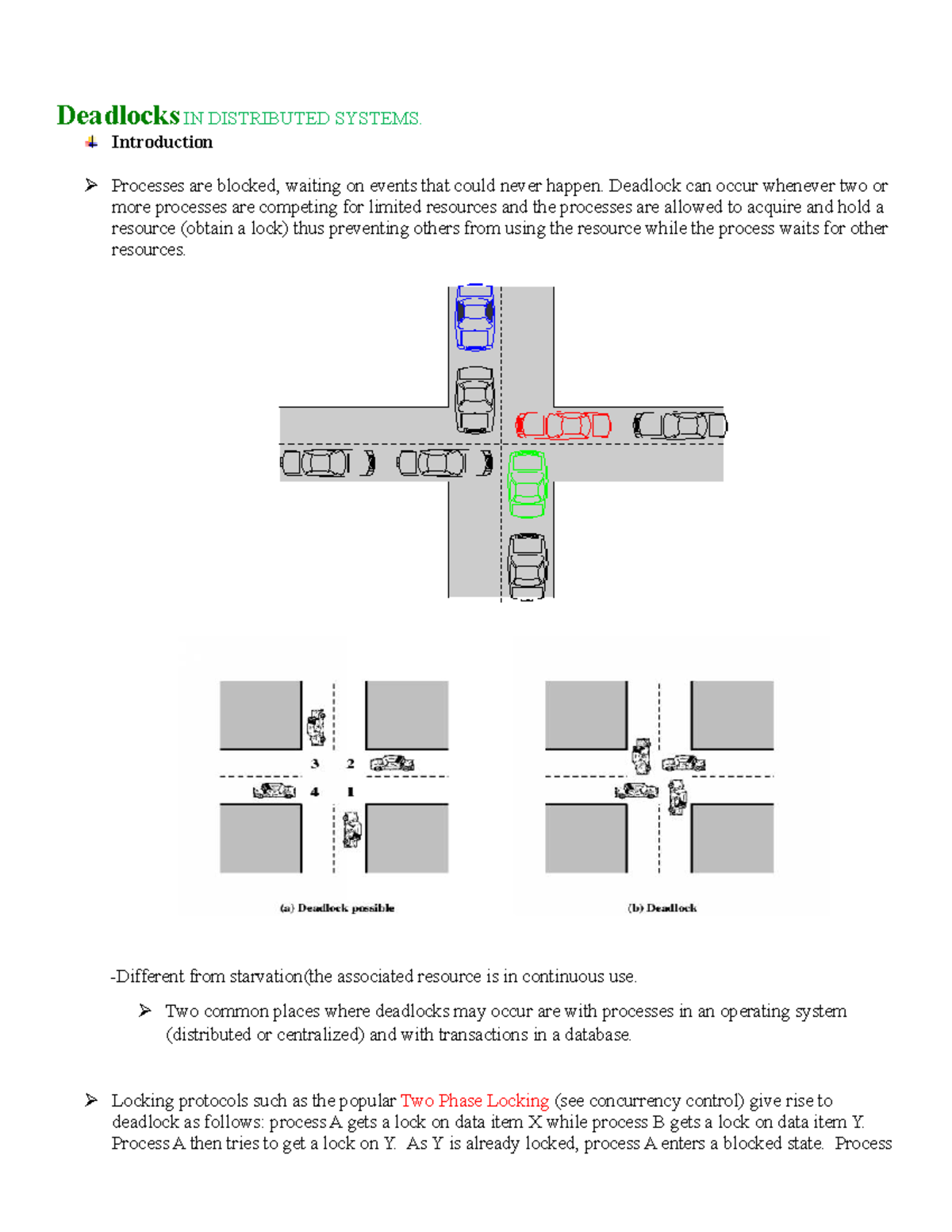 (lecture 7) -Deadlocks in distributed systems - Deadlocks IN ...