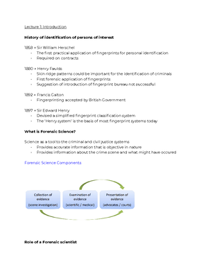 Forensic science notes - Forensic science notes Exam: 21/6/ Lecture ONE ...
