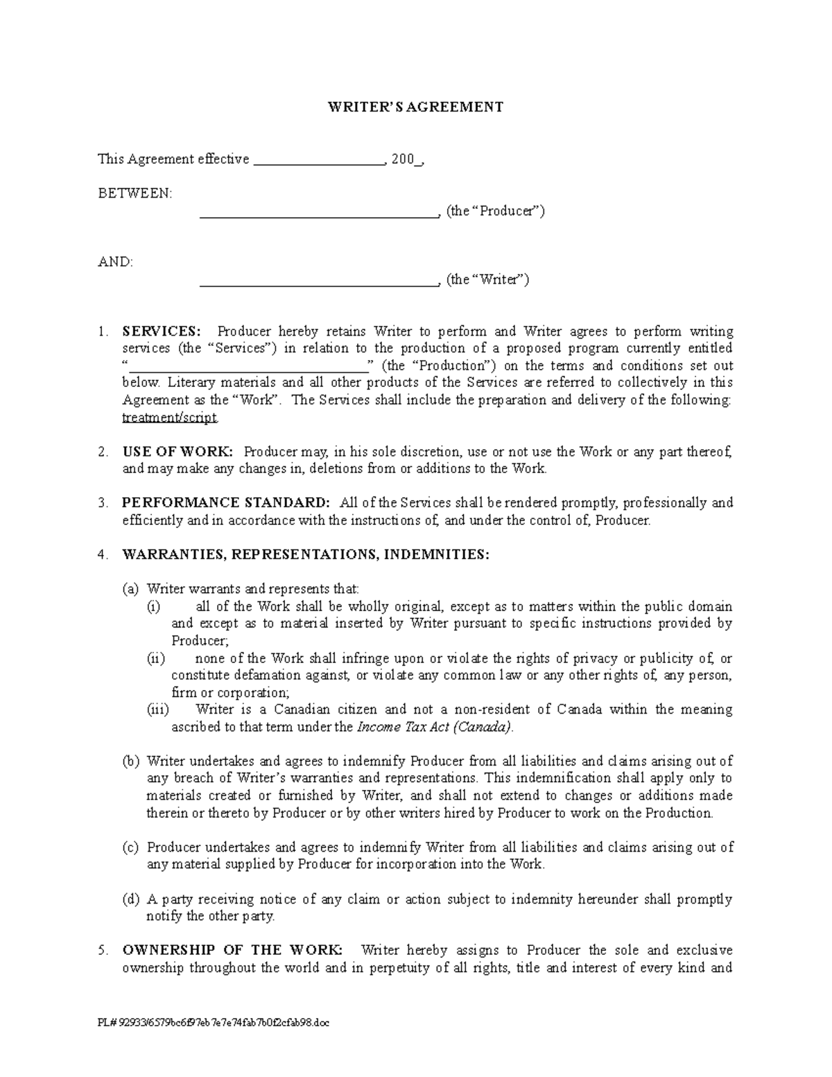 Writers sample agreement 2 sdsdfsdfdsfsdfsdffdsfgsdgdfbvddsgvsdvdfm ...