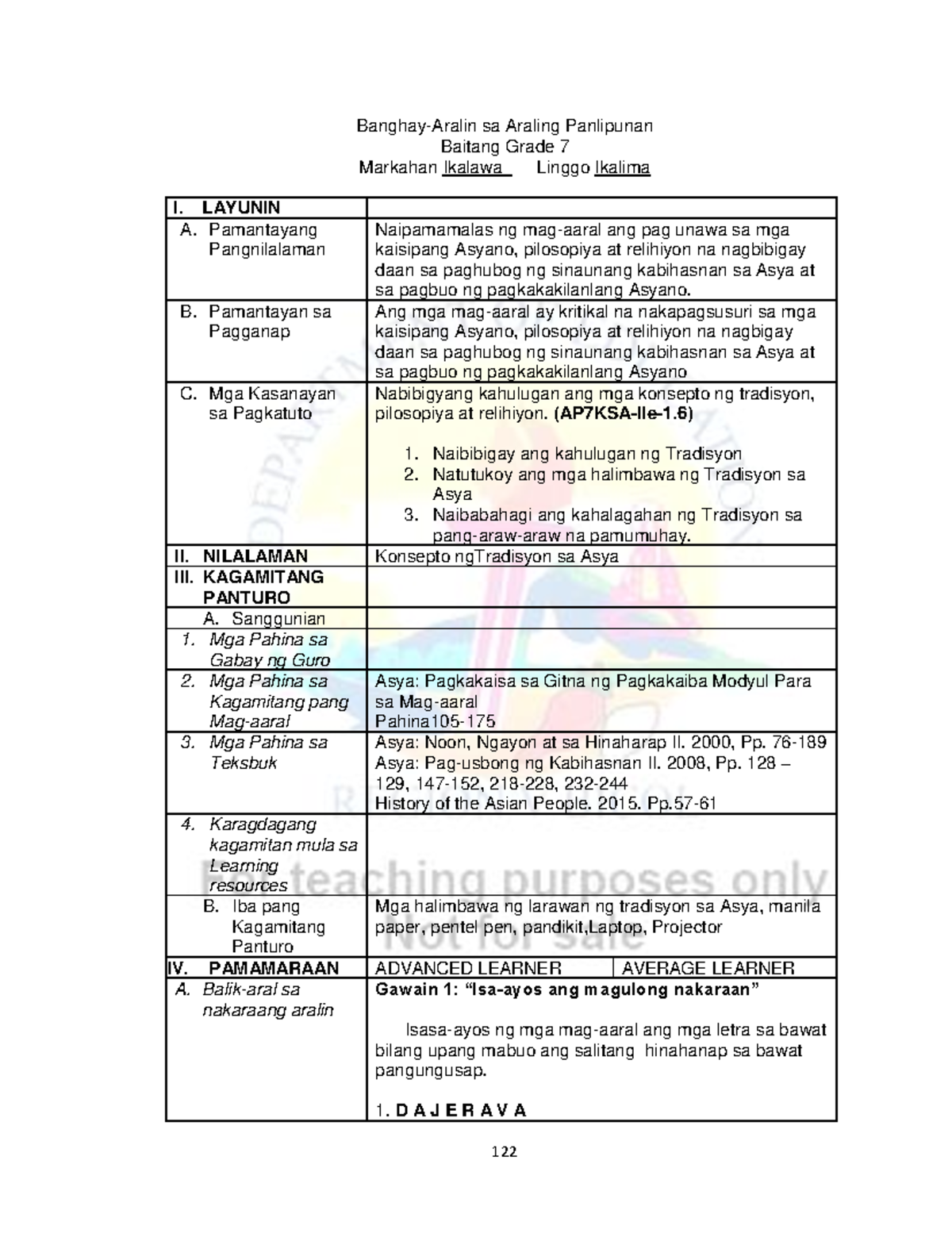 AP G7 Q2 Week 5 (Aralin 13-15)-converted - Banghay-Aralin sa Araling ...