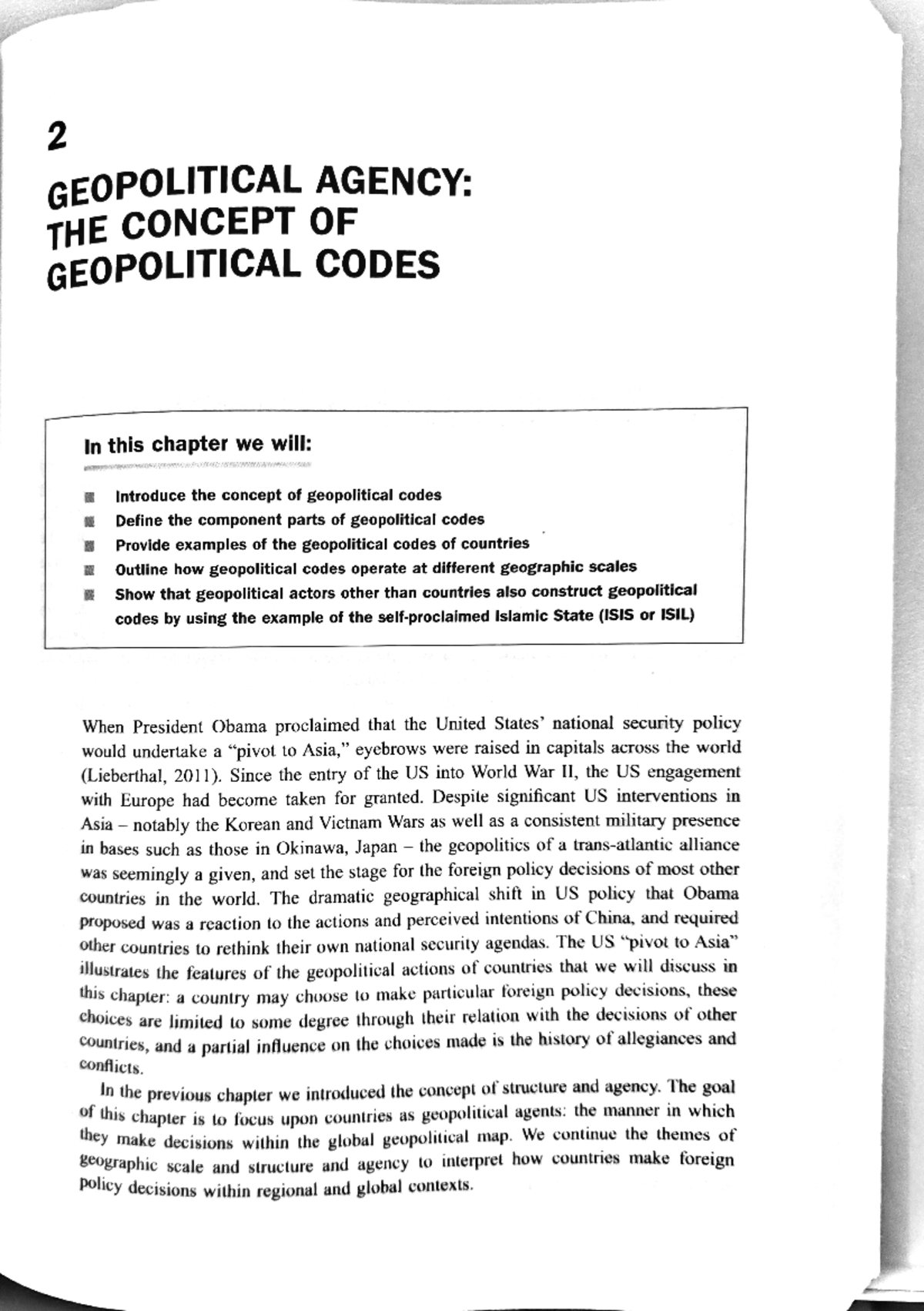 Flint -Geopolitical Agency - In this chapter we will: introduce the ...