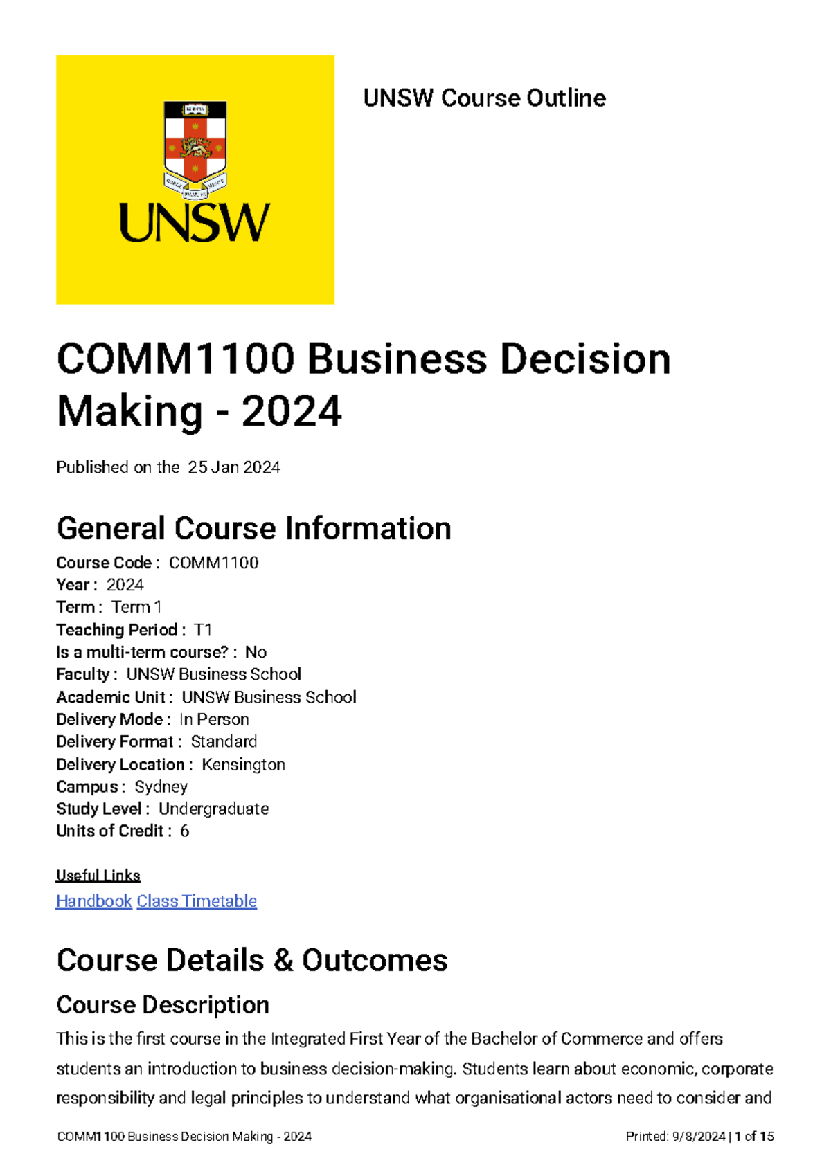 CO COMM1100 1 2024 Term1 T1 In Person Standard Kensington - UNSW Course ...