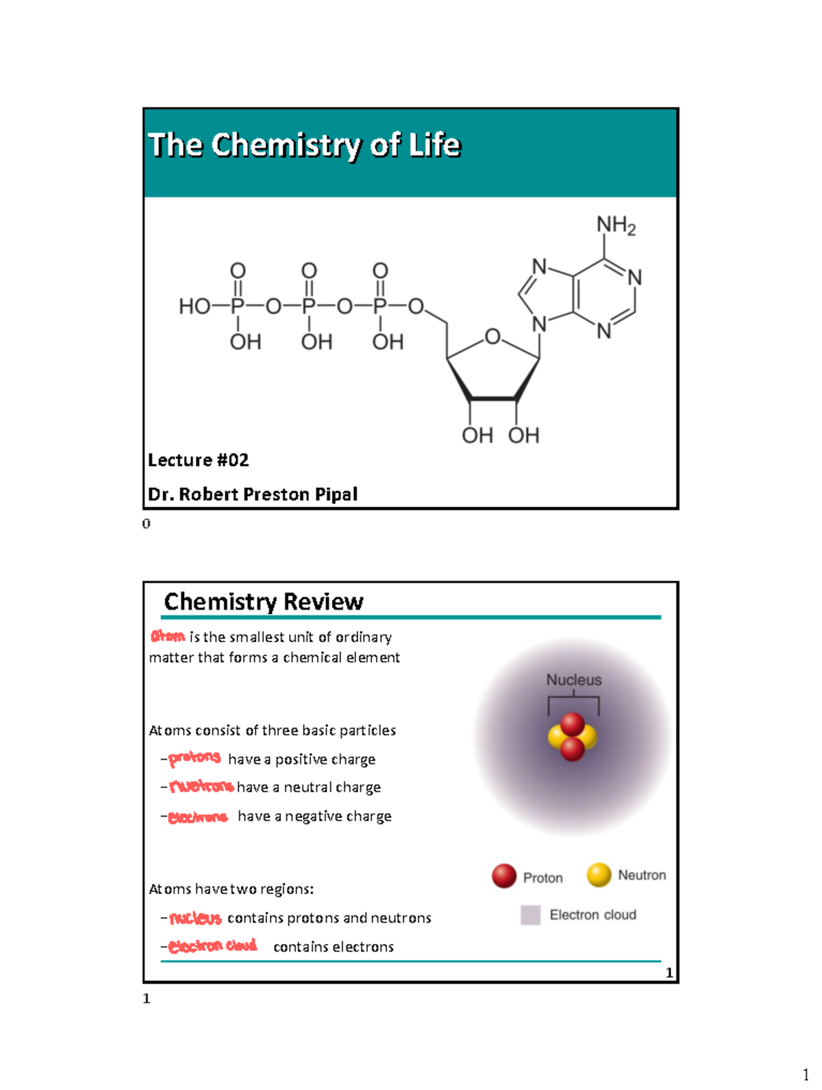Lecture+02+The+Chemistry+of+Life - 0 The Chemistry of Life Lecture Dr ...