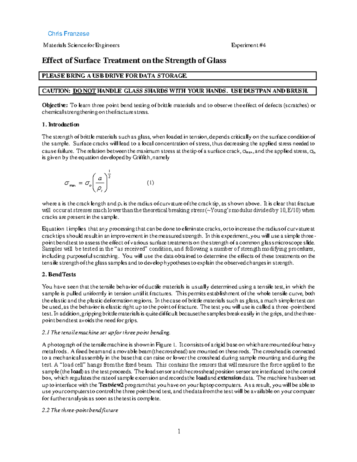 Lab4 - Lab 4 - Materials Science for Engineers Experiment # 4 Effect of ...