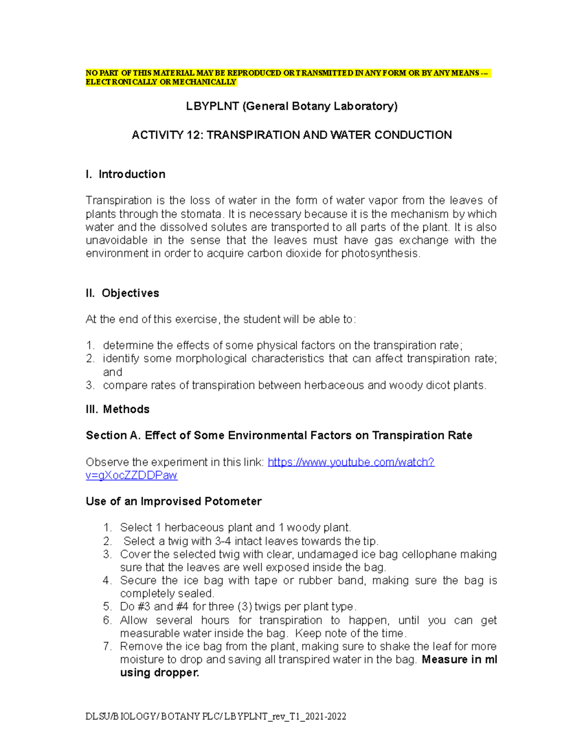 Activity 12- Transpiration (Worksheet) rev2021 - NO PART OF THIS ...