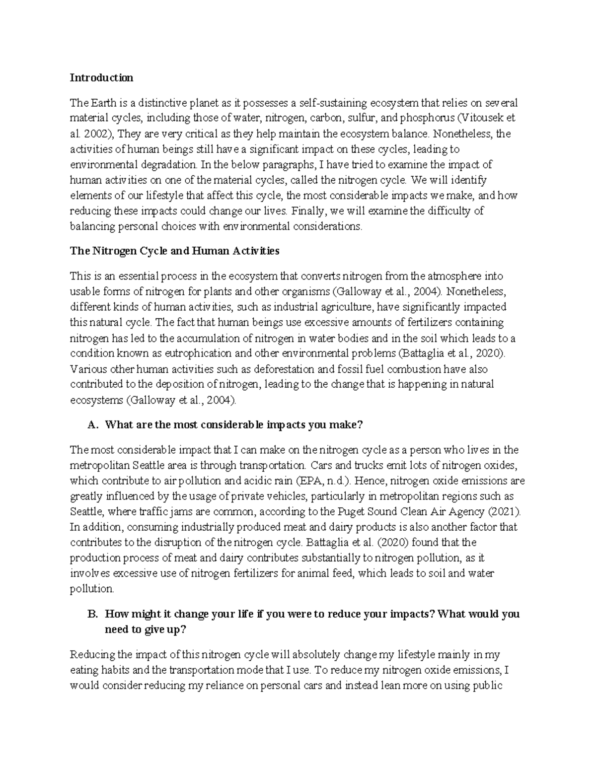 Written Assignment Unit 4 - Introduction The Earth is a distinctive ...