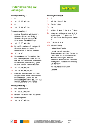Netzwerk A2 Pruefungstraining Goethe Zertifikat Ls Studocu