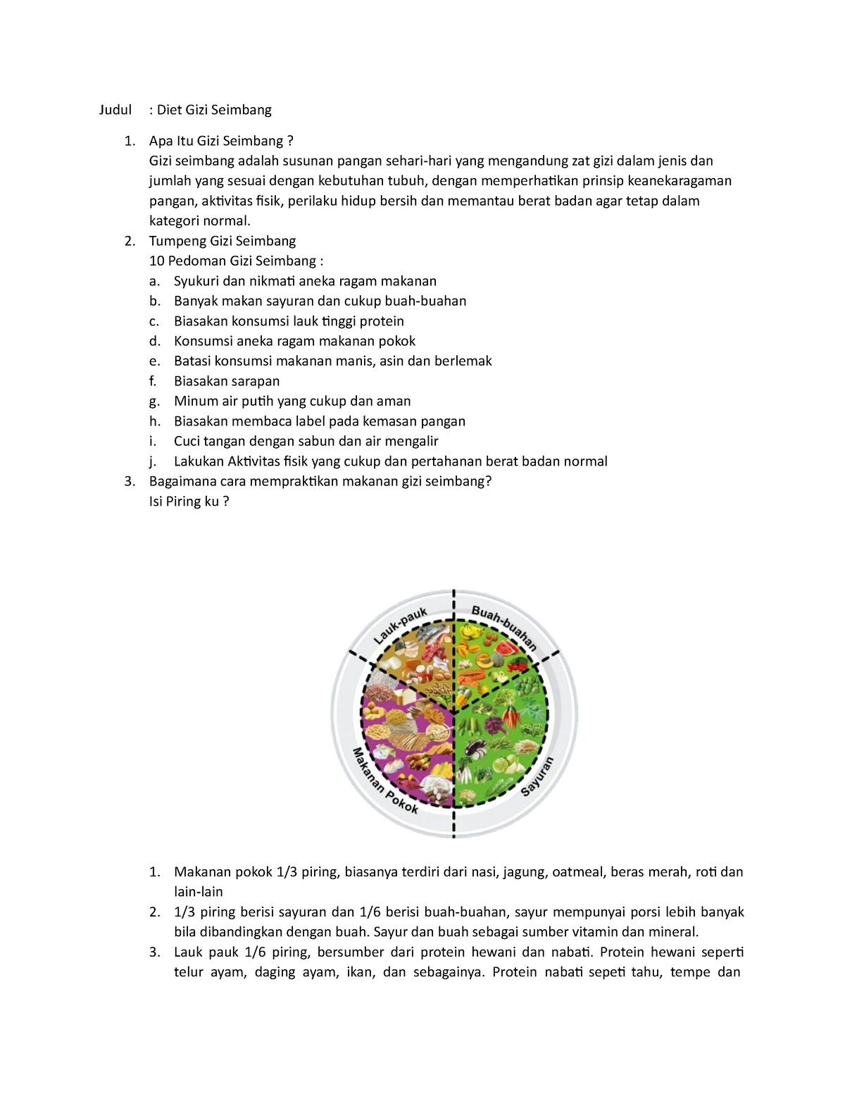 2. Bahan Leaflet Gizi Klinik Diet TKTP - Judul : Diet Gizi Seimbang Apa ...