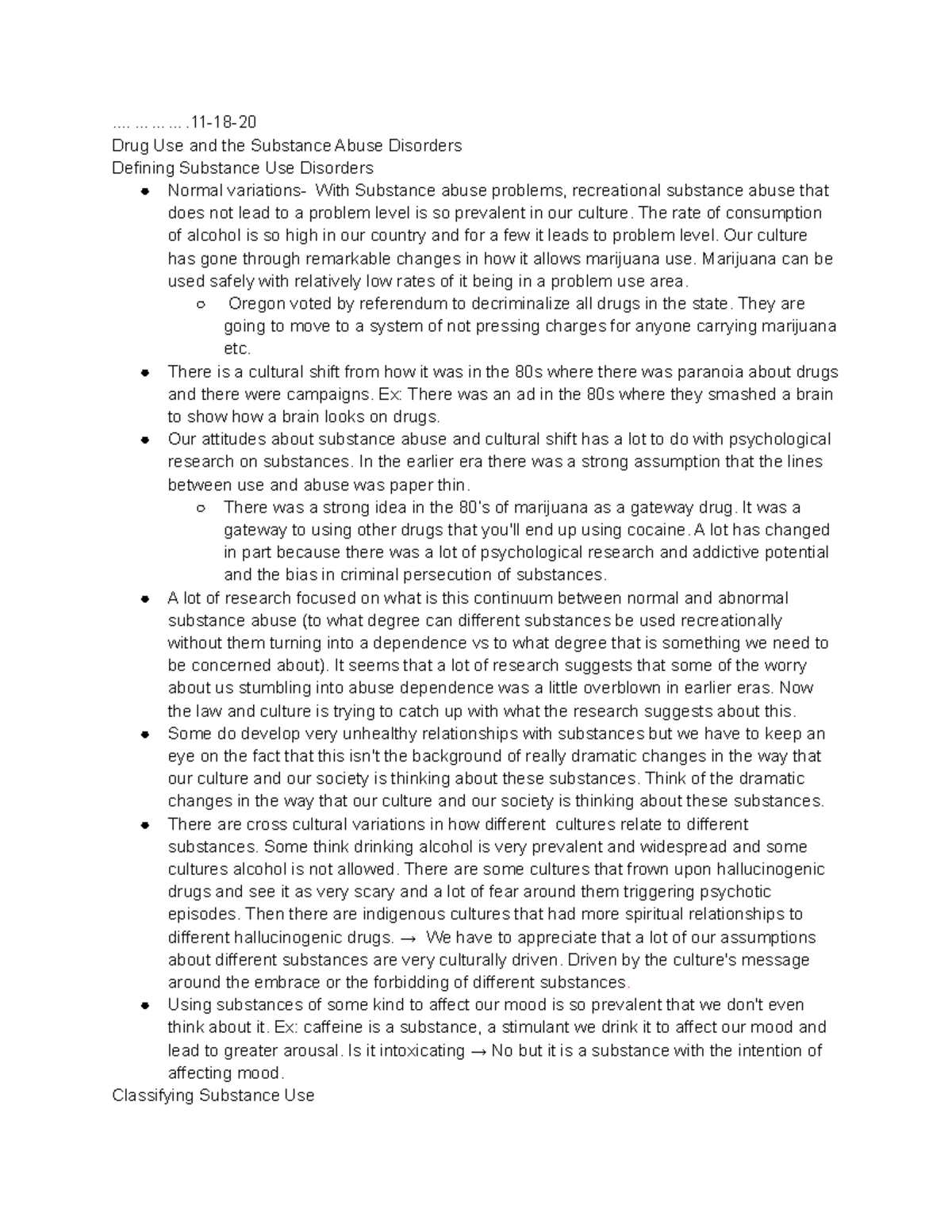 Understanding Substance Use Disorders and Cultural Shifts - Studocu