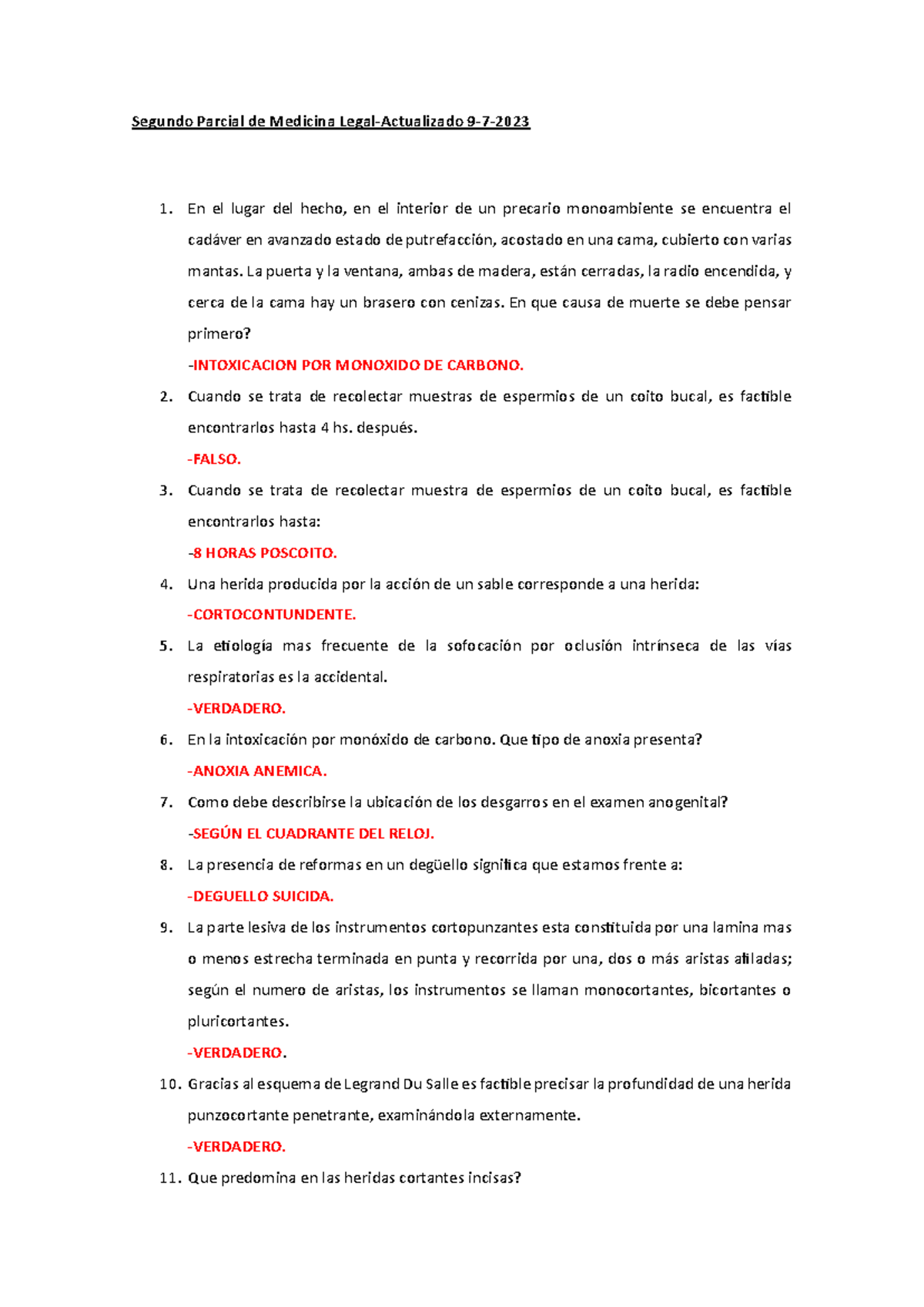 2 Parcial DE Medicina Legal Actualizado - Segundo Parcial De Medicina ...