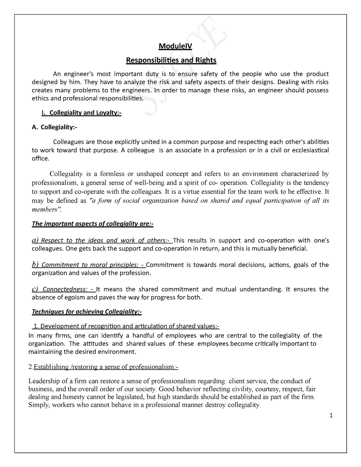 PE Module 4 Vol1 - ModuleIV Responsibilities And Rights An Engineer's ...