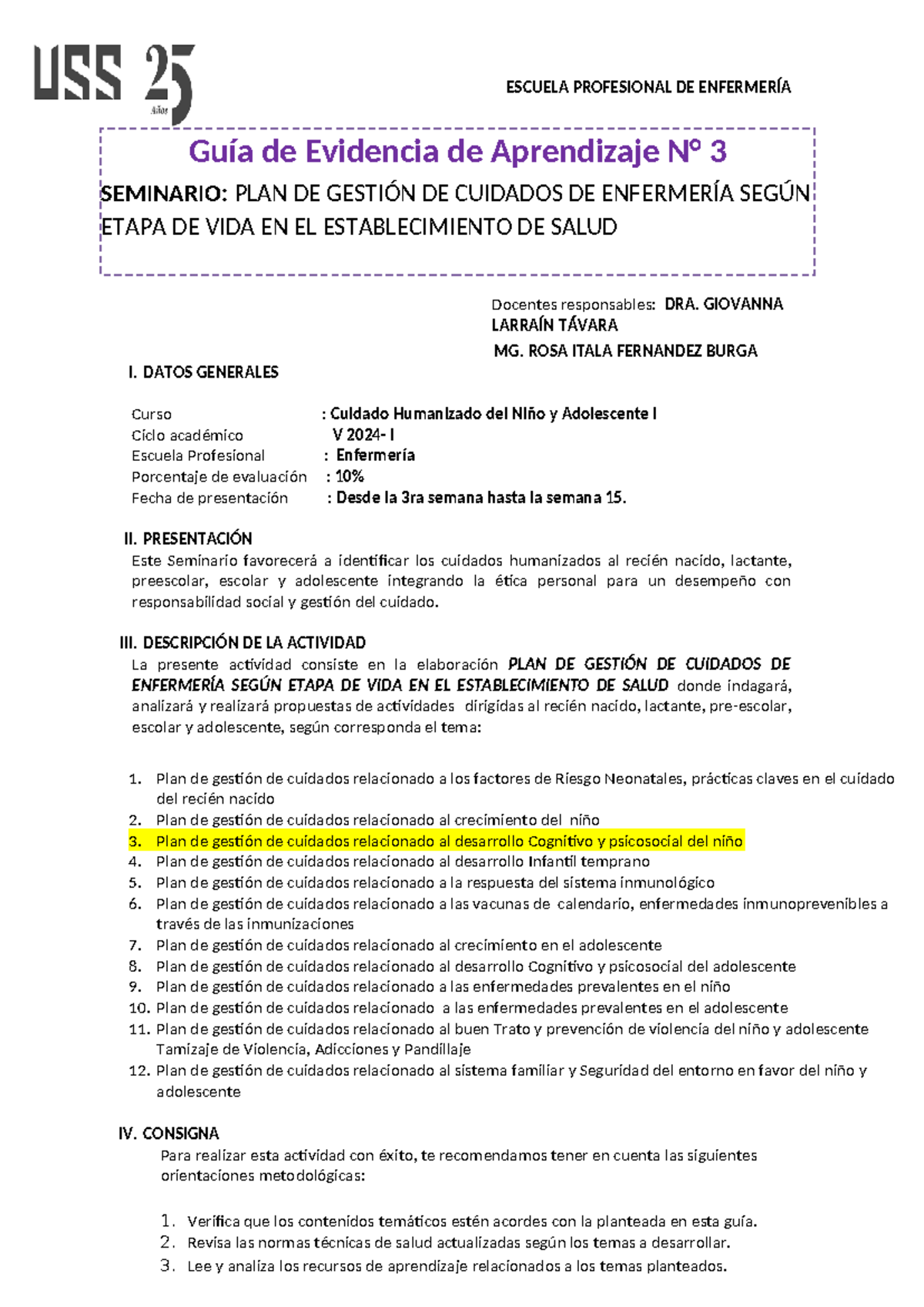 Guias de evidencia de aprendizaje 2024 - ESCUELA PROFESIONAL DE ...