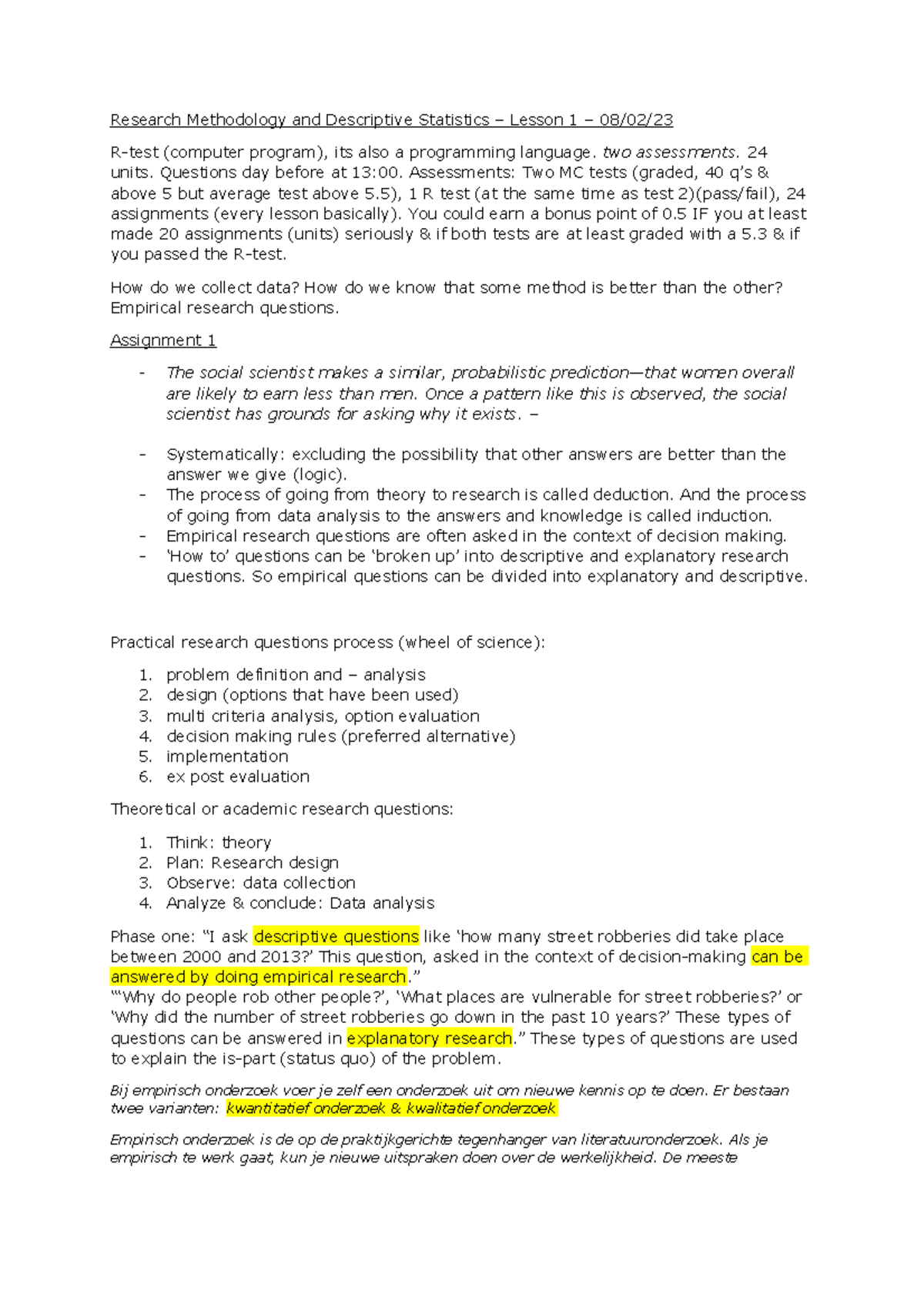 research methodology descriptive statistics