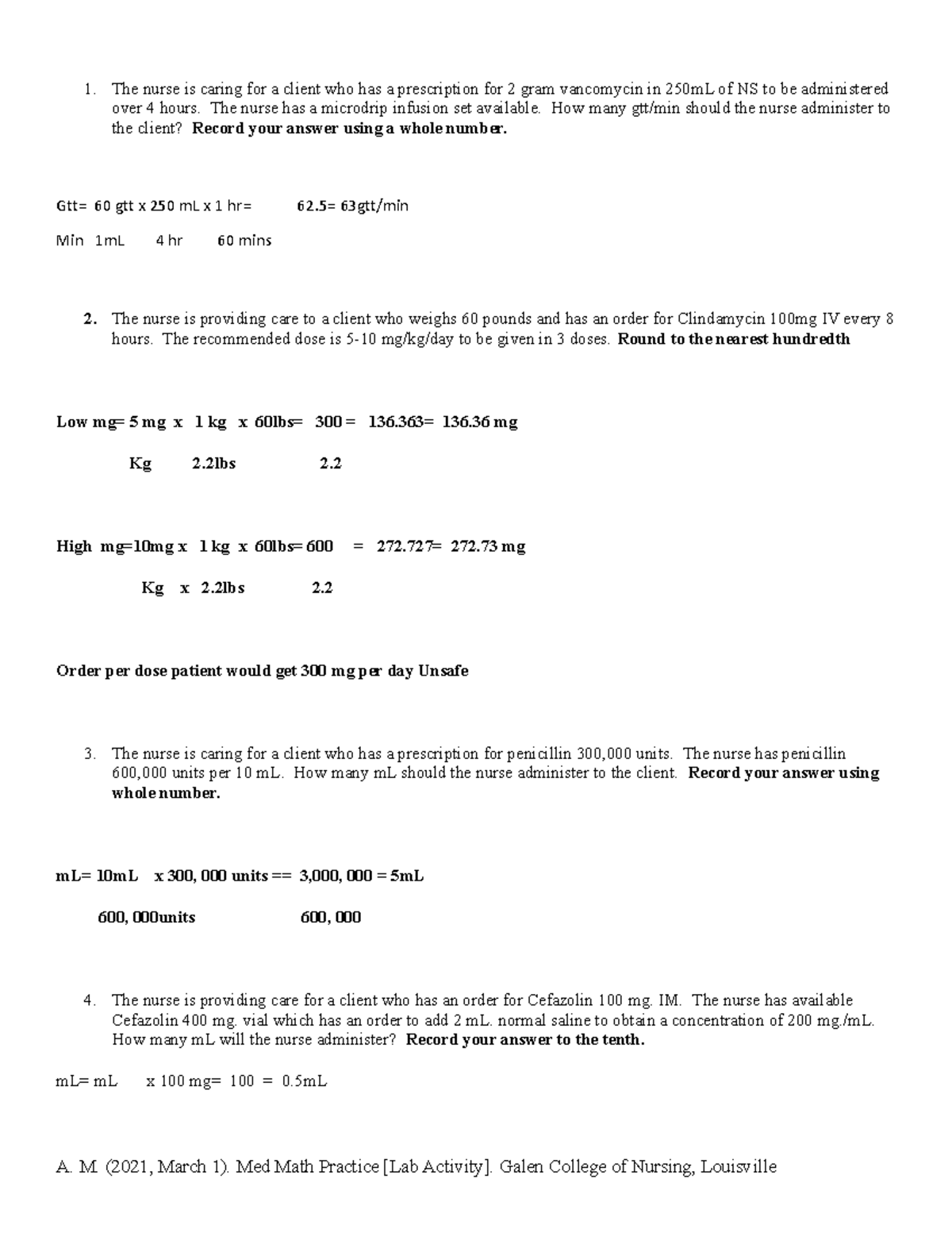 Math Test 2 key 2023-07-18 20 56 14 - 1. The nurse is caring for a ...