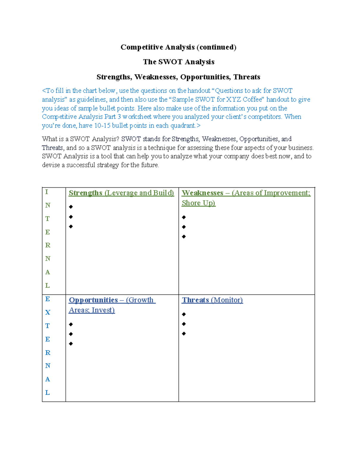 SMSP-Part 4-SWOT - Download, fill in, upload. The PDF here is the same ...