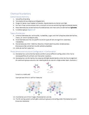 BIOL 430 Notes - Summary Lehninger Principles Of Biochemistry - Chapter ...