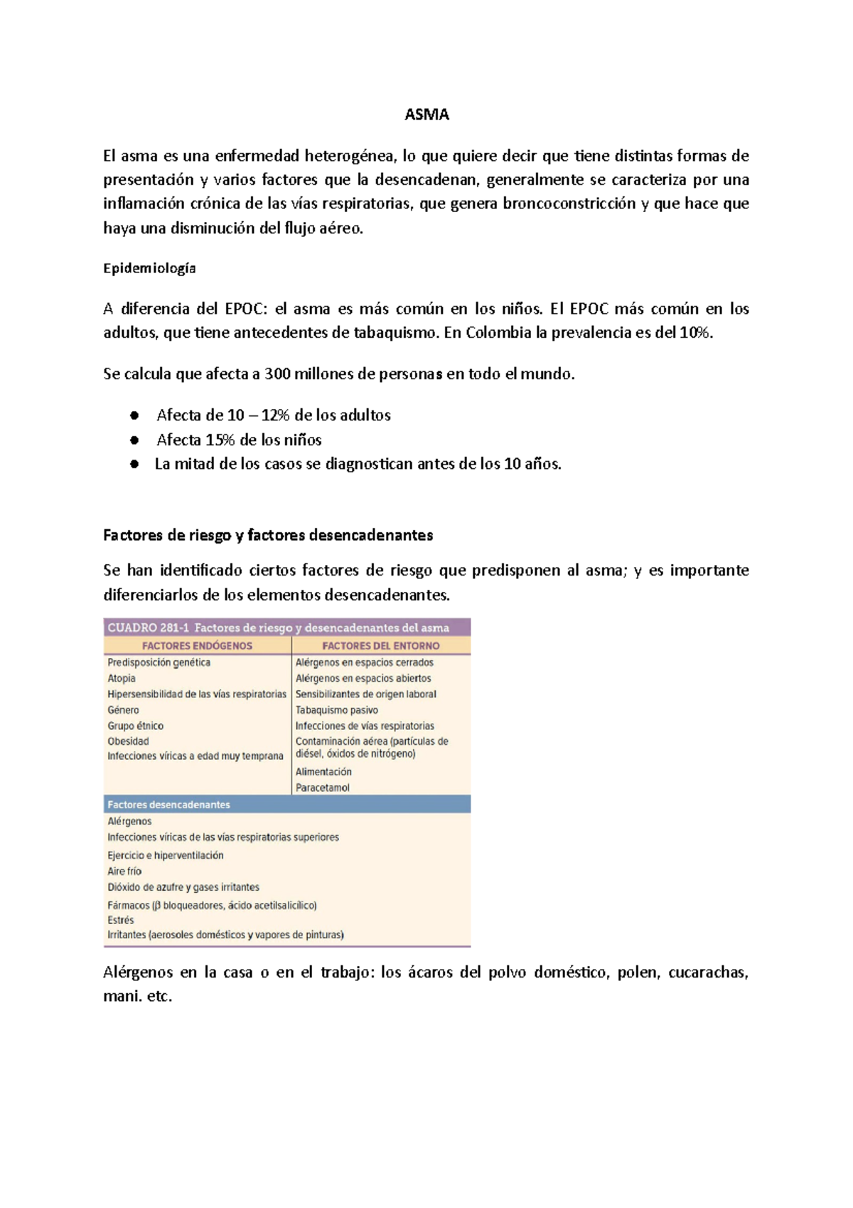 Asma - ASMA - ASMA El asma es una enfermedad heterogénea, lo que quiere ...