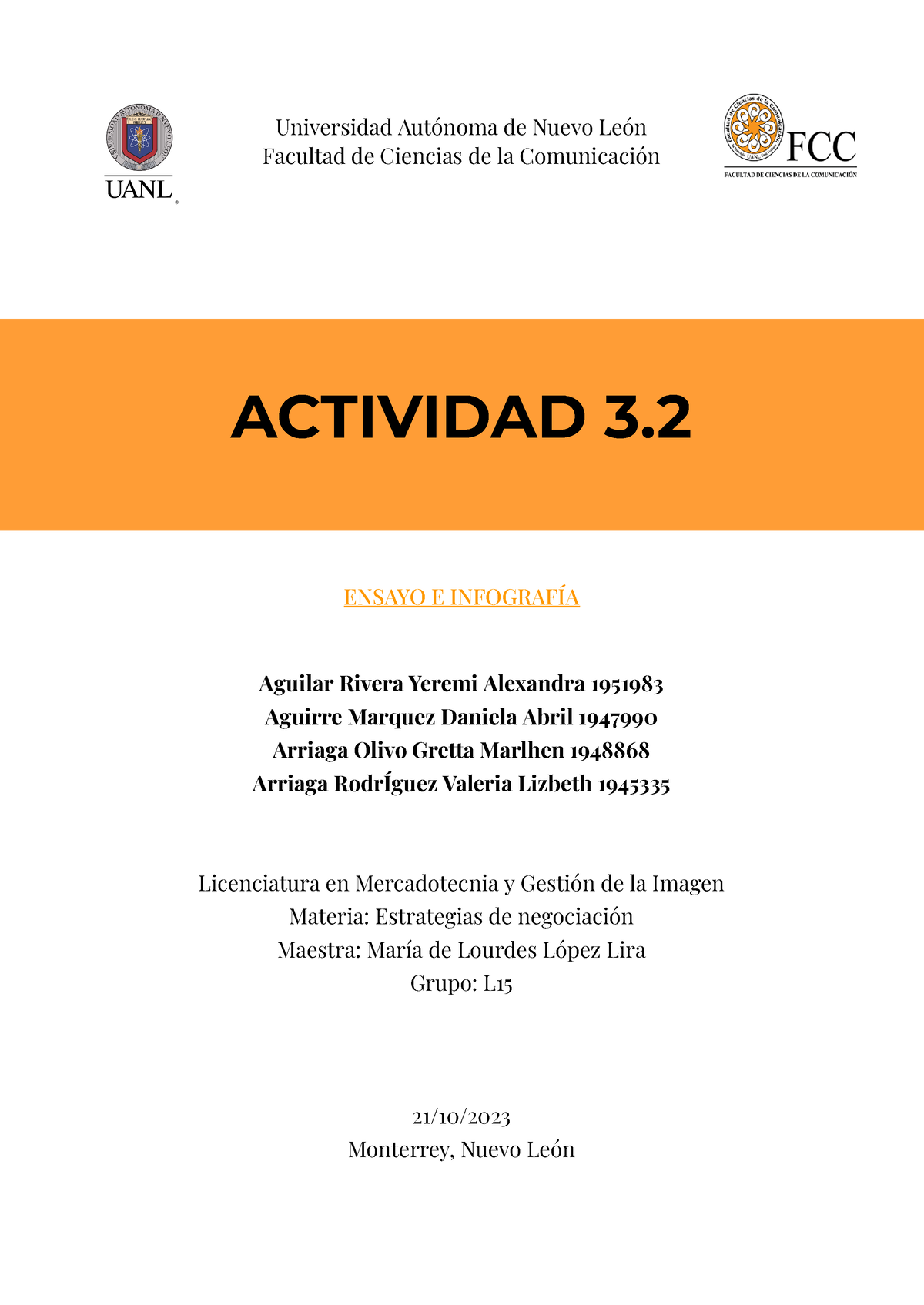 Ariaga Rodríguez Valeria Actividad 32 Esn Universidad Autónoma De Nuevo León Facultad De 4379