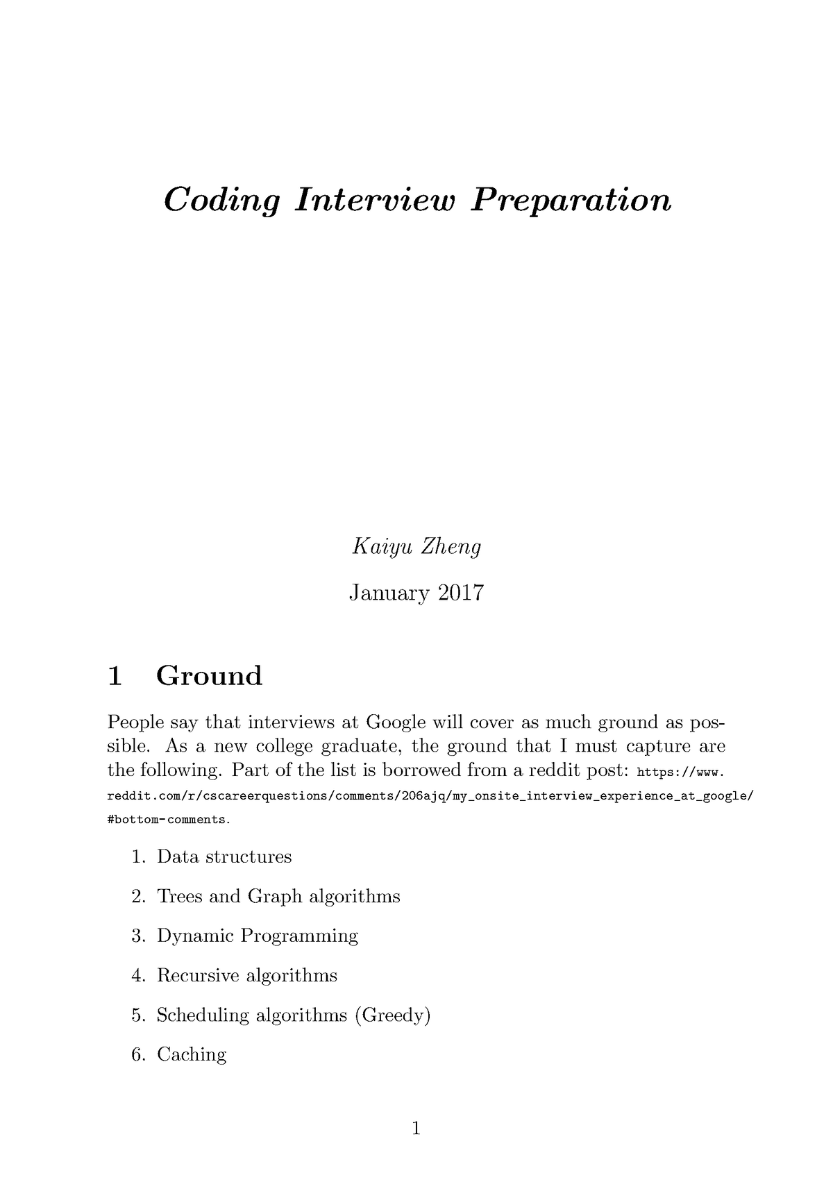 Coding Interview 1673807952 - Coding Interview Preparation Kaiyu Zheng ...