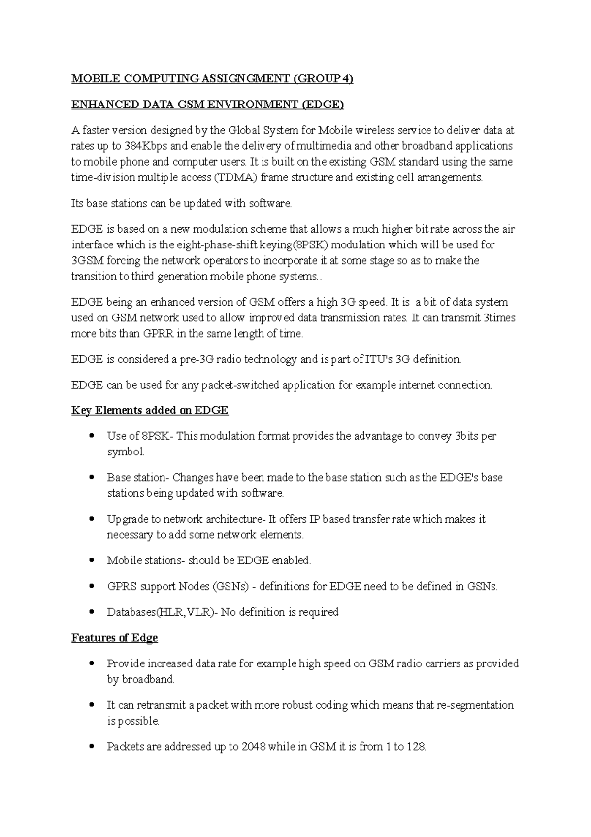 Enhanced DATA GSM Environment - MOBILE COMPUTING ASSIGNGMENT (GROUP 4 ...