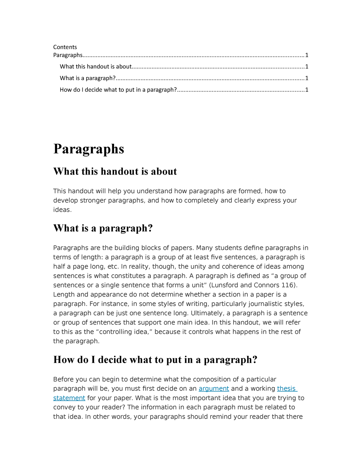 paragraphs-contents-studocu