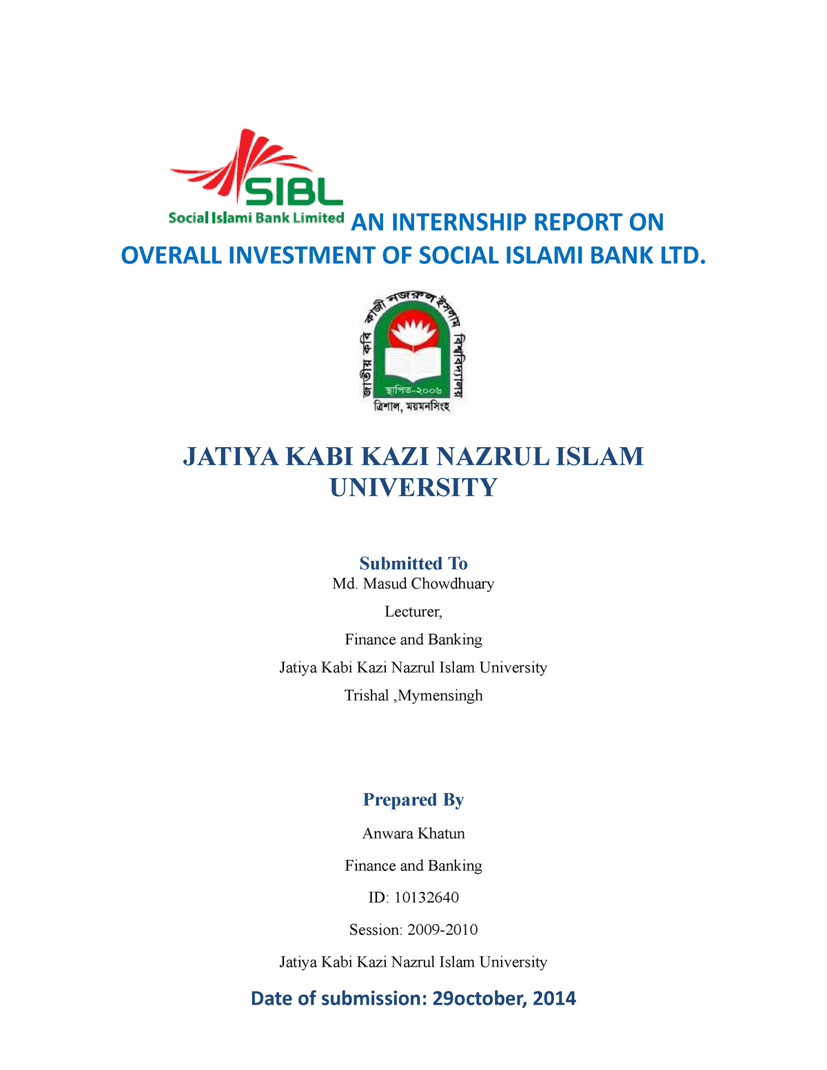 Bank islam internship