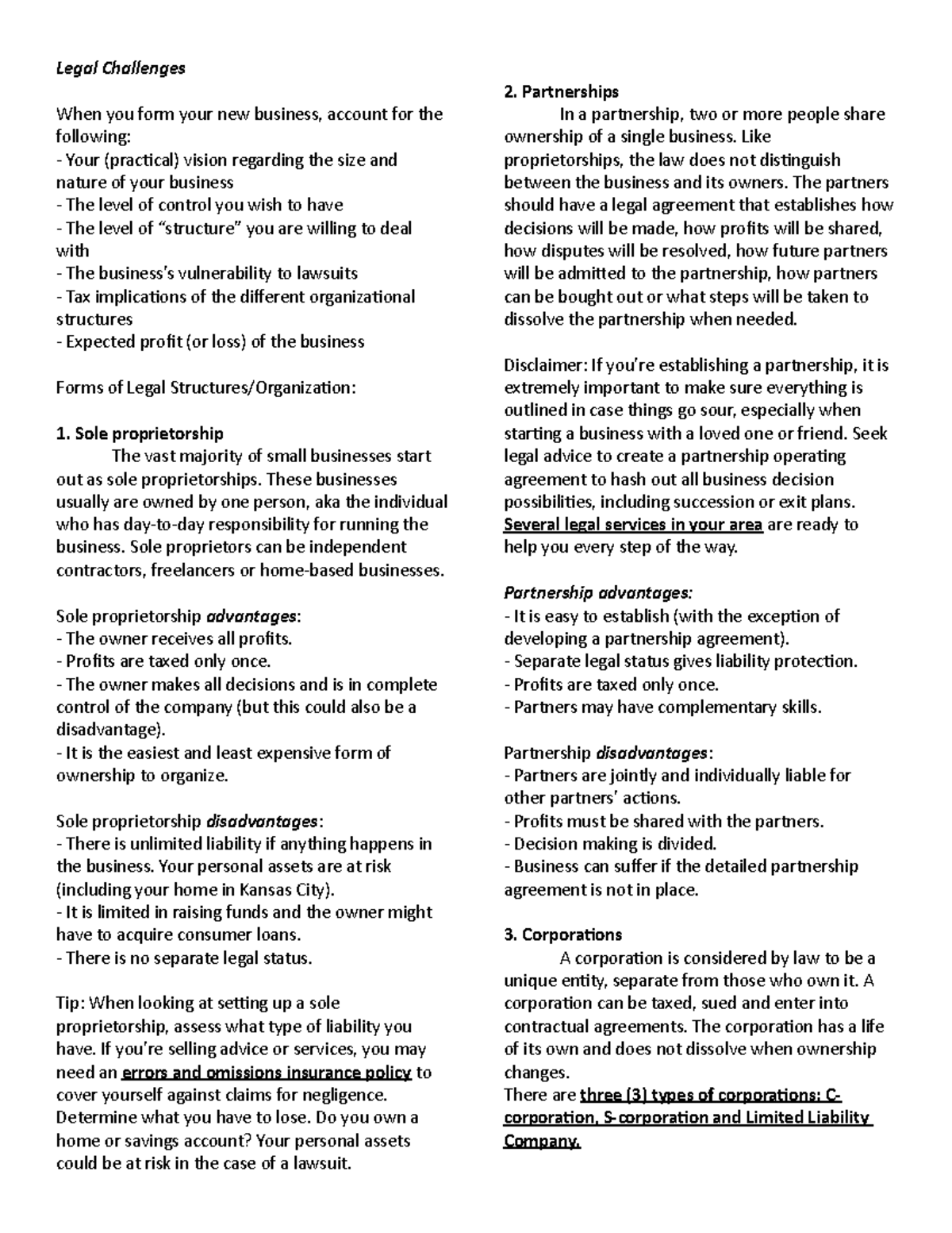 Module 4 Forms of Legal Legal Challenges