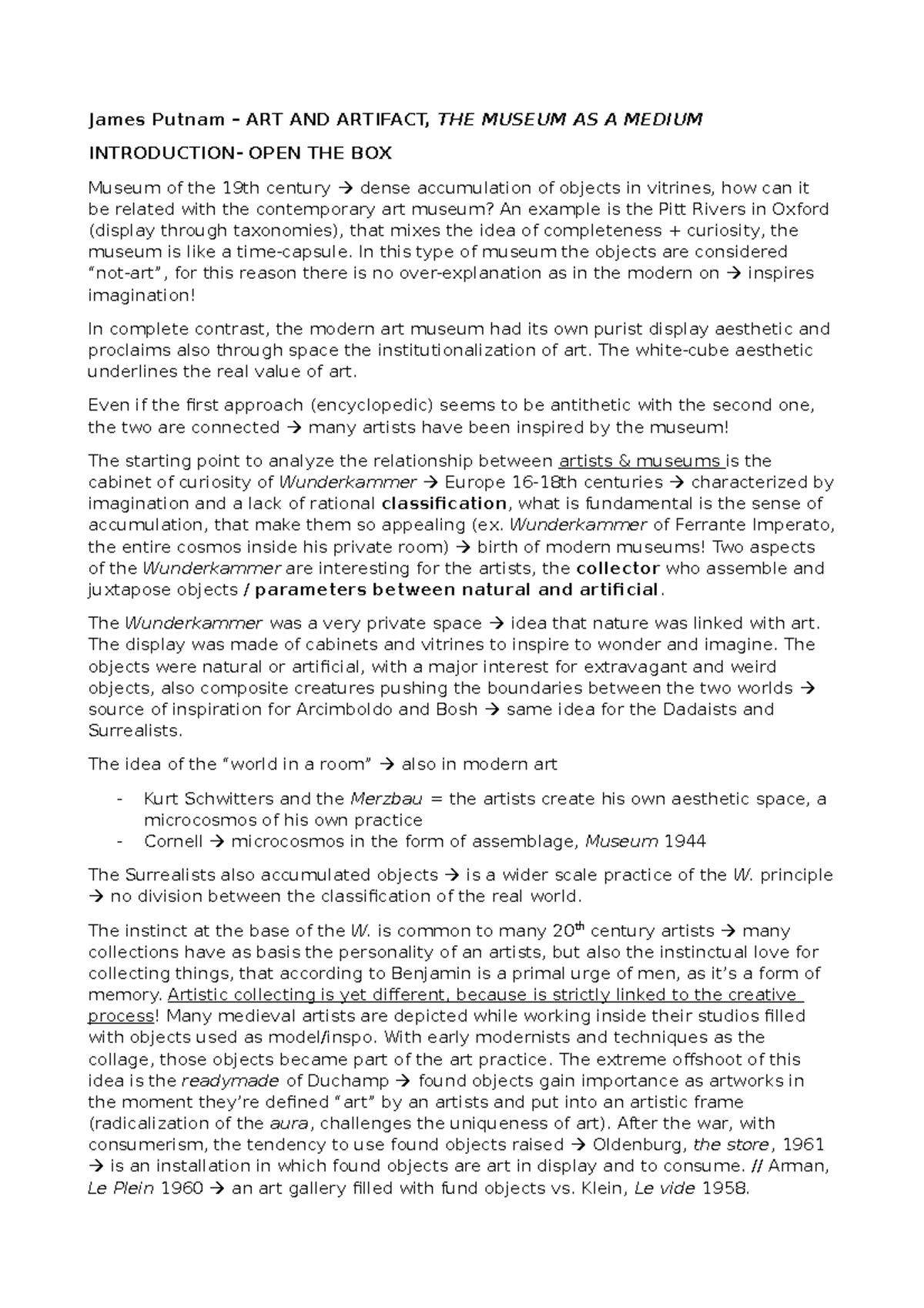 Museum as a medium - James Putnam – ART AND ARTIFACT, THE MUSEUM AS A ...