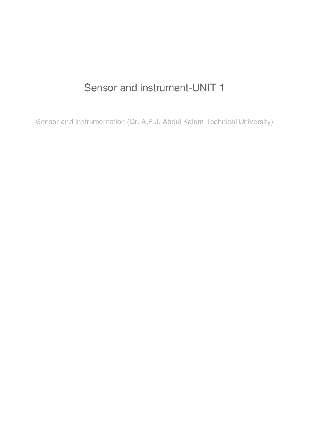 Sensorandinstrumentunit1 N Sensor and instrumentUNIT 1 Sensor