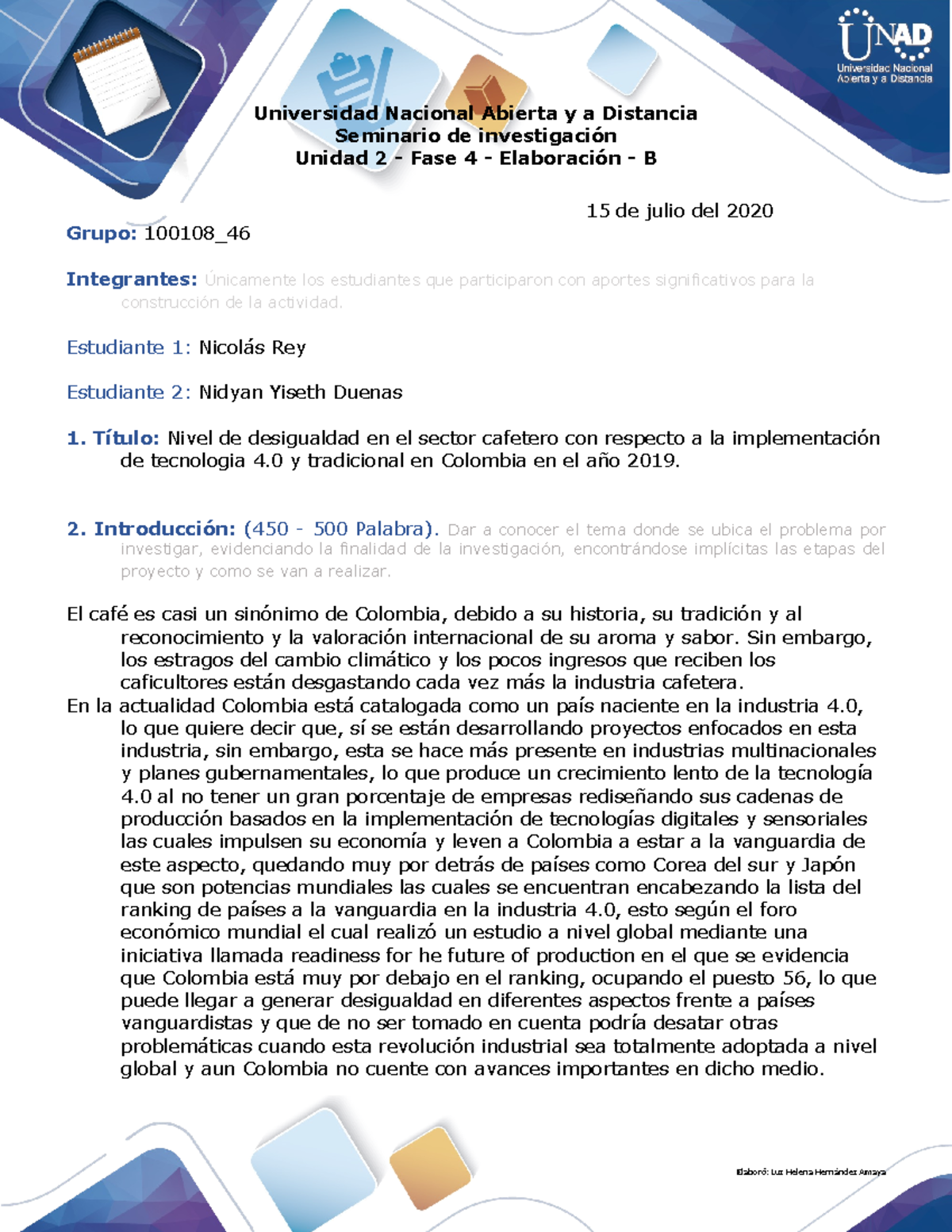 Fase 4 elaboracion Seminario de Investigacion Nicolas Rey - Seminario ...