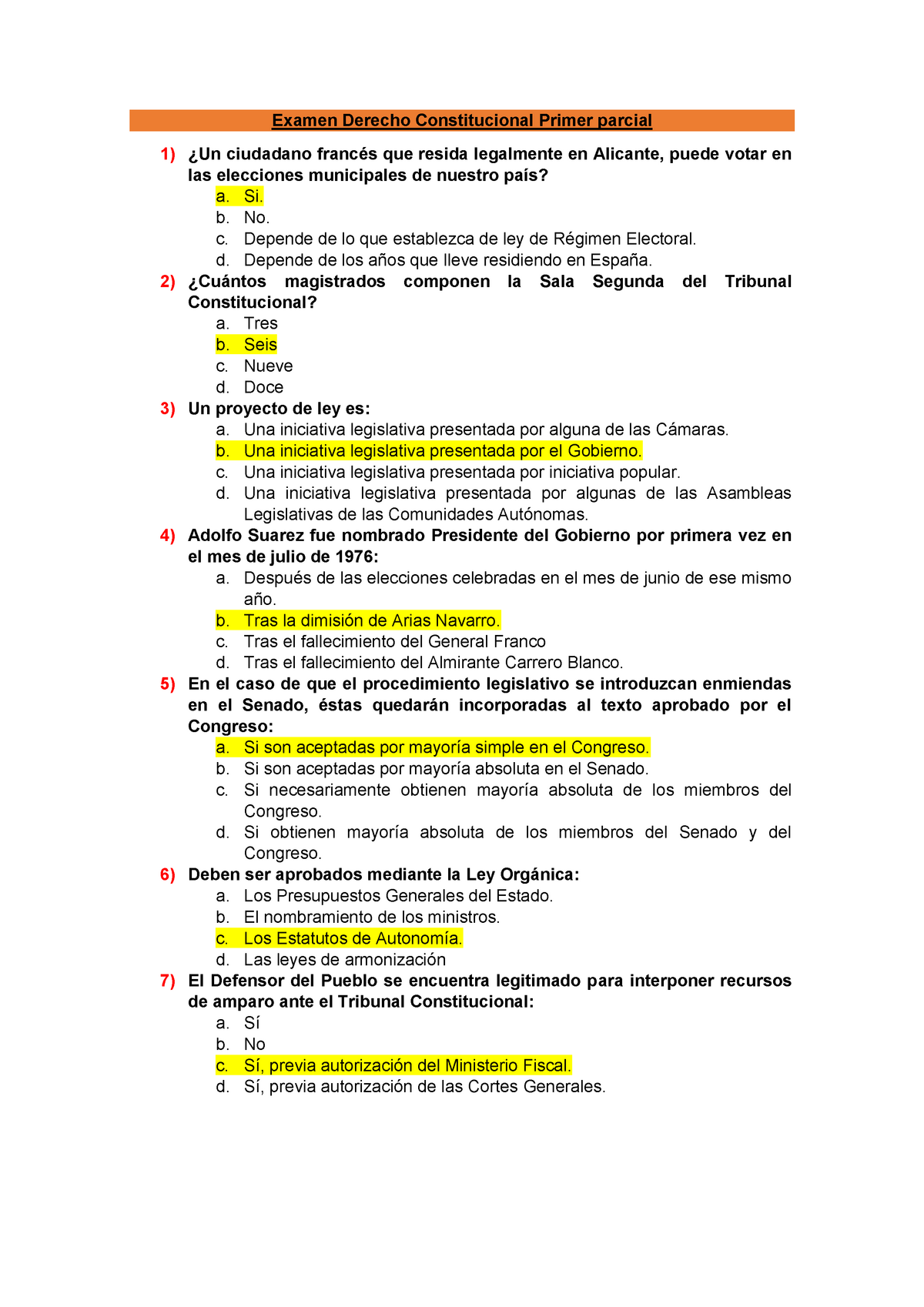 Primer Parcial. Derecho Constitucional 2020 - UA - Studocu