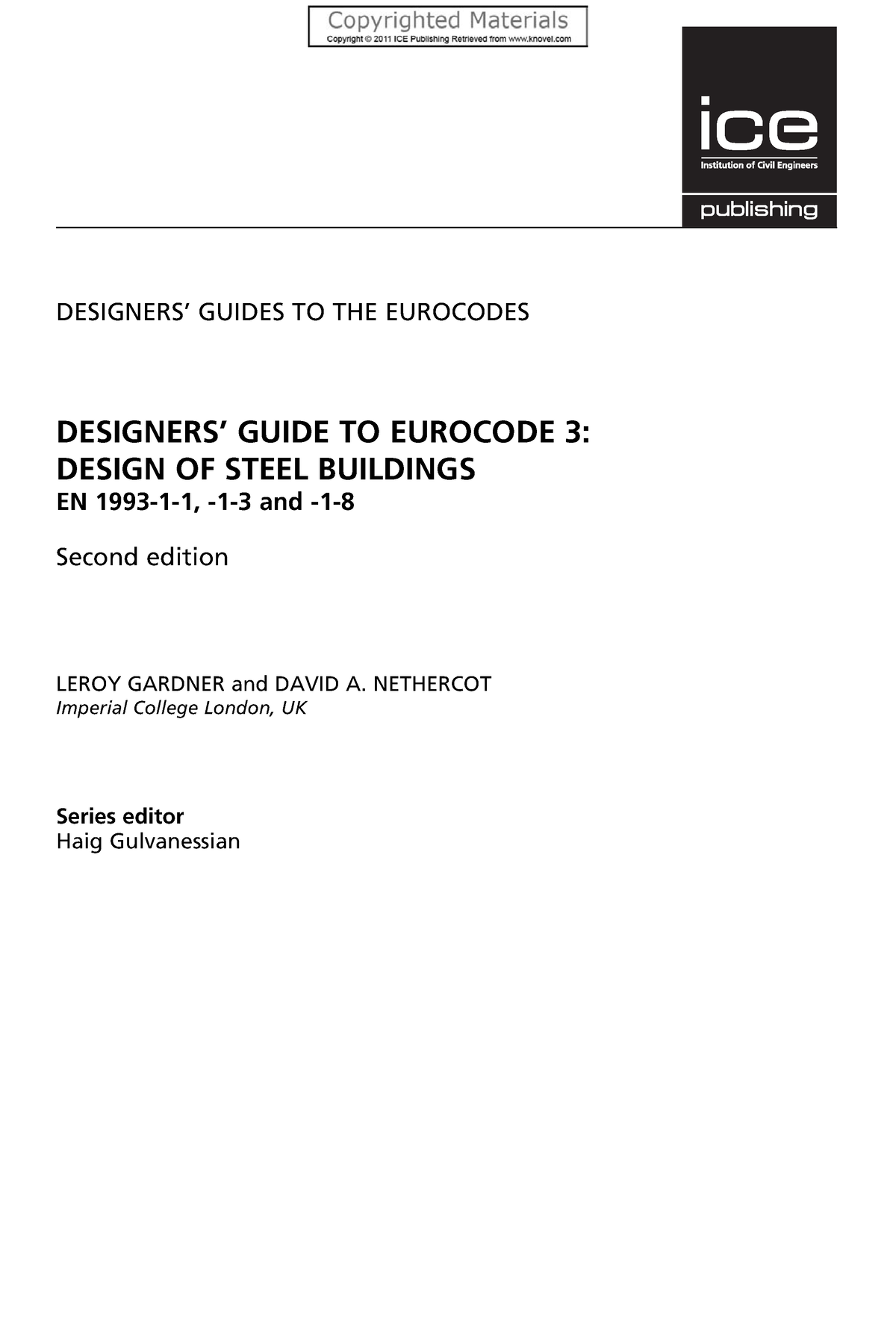 Designers’ Guides TO THE Eurocodes Designers’ Guide TO Eurocode 3 ...