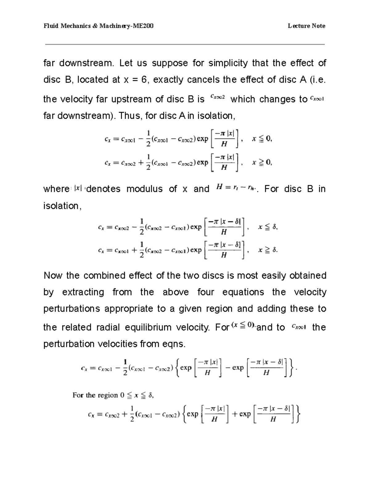 Fluid Mechanics & Machinery Module 3 Lecture Note 4 - far downstream ...